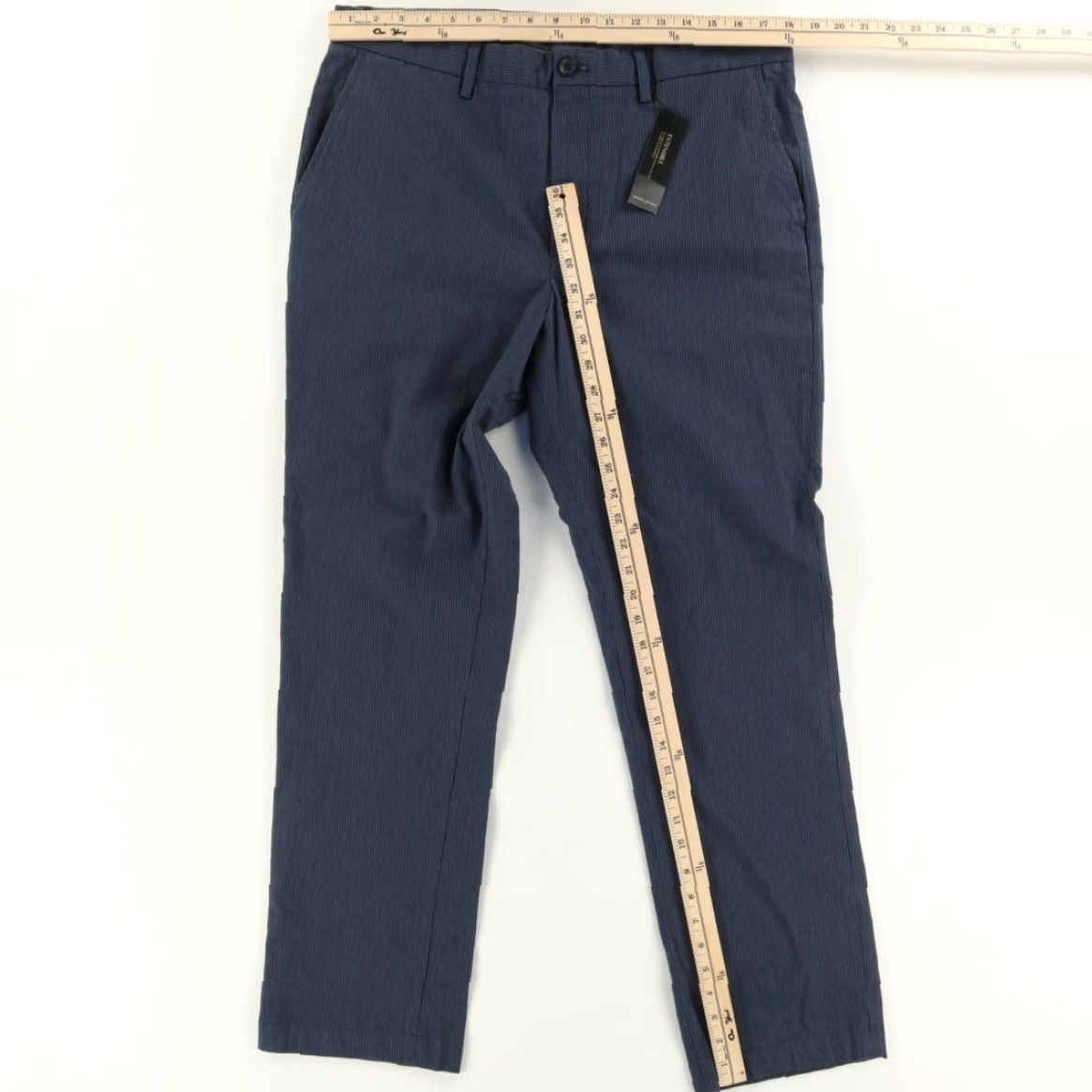 Banana Republic Banana Republic Slim Fit Stretch Chino Pants Navy Blue Striped Men's 36 Size US 36 / EU 52 - 3 Thumbnail