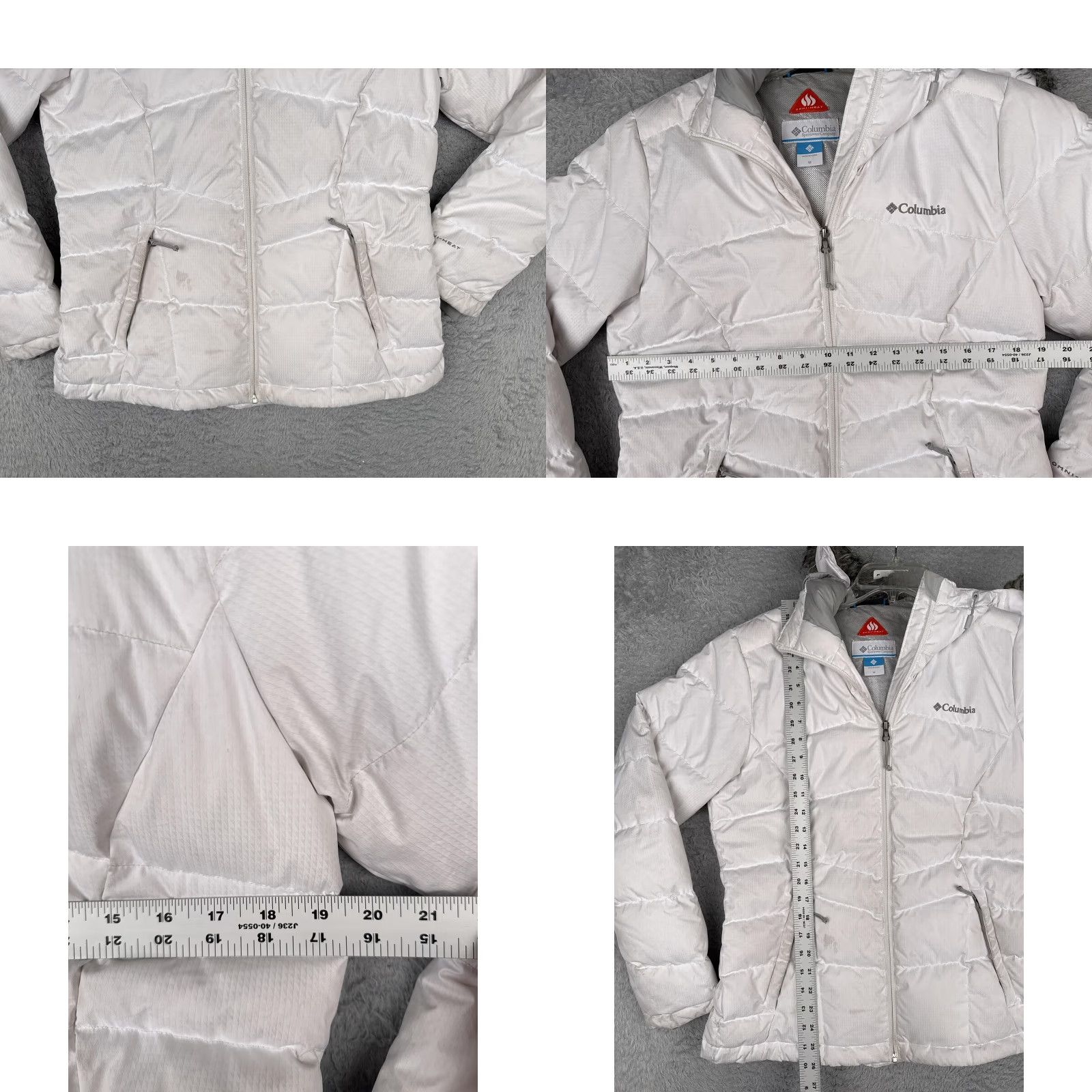 Vintage Columbia Jacket Womens M White Omni-Heat Hooded Puffer Ski Winter Outdoor Size M / US 6-8 / IT 42-44 - 8 Thumbnail