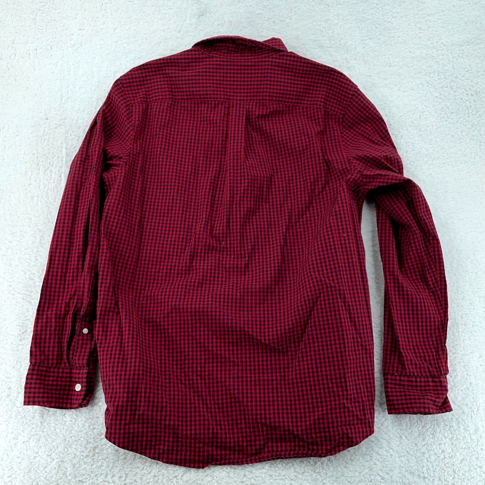 Vineyard Vines Vineyard Vines Tucker Shirt Mens M Ruby Red Black Gingham Collared Button Up Shirt - Red/Black, Cotton Spandex, Long Sleeve, Regular Fit Size US M / EU 48-50 / 2 - 6 Thumbnail