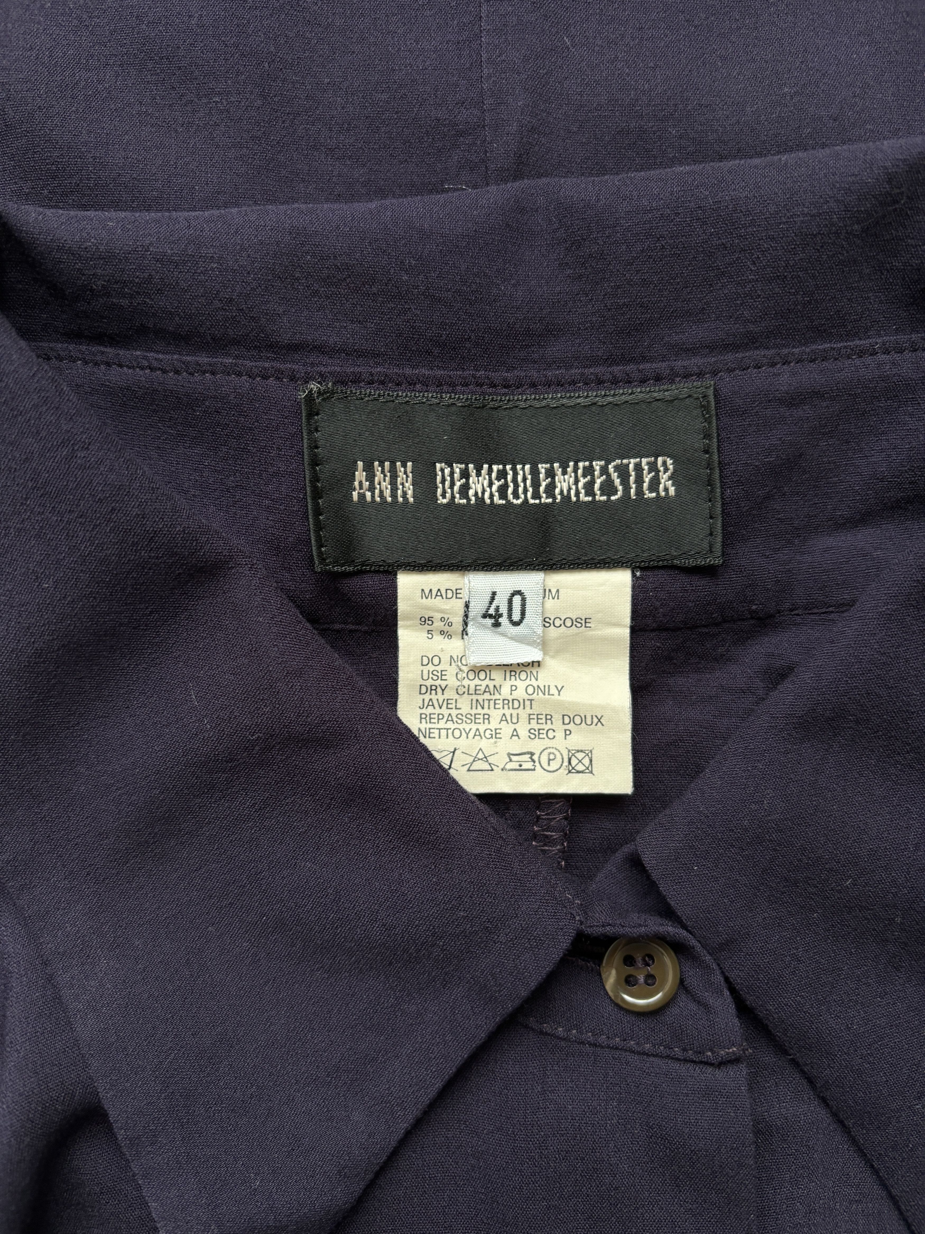 Ann Demeulemeester ⚡️QUICK SALE⚡️Ann Demeulemeester Purple Button Up Shirt Size M / US 6-8 / IT 42-44 - 3 Thumbnail