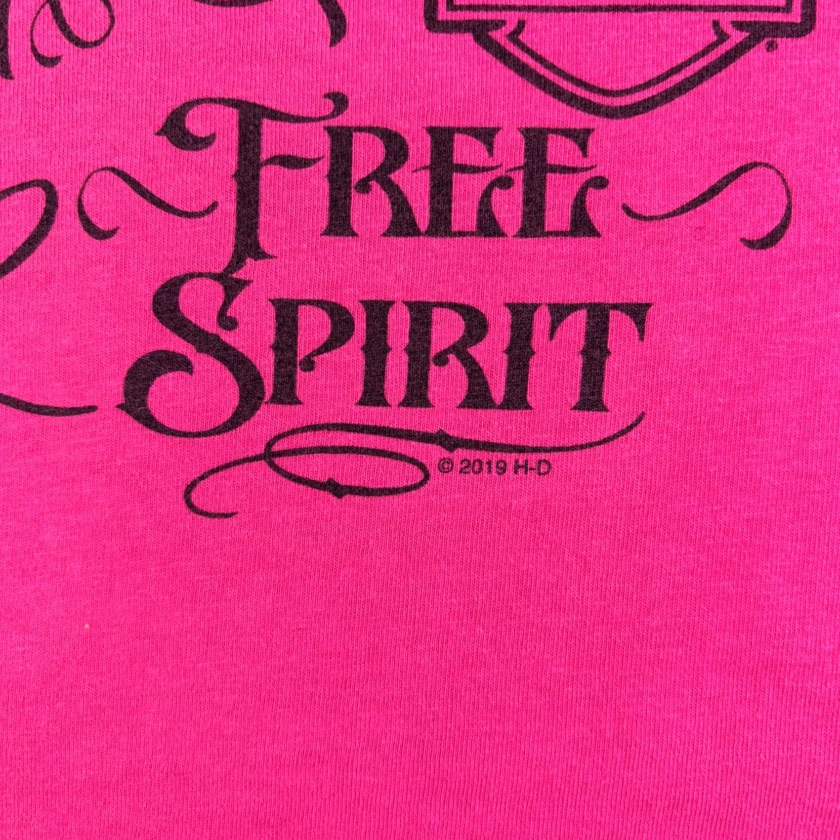 Harley Davidson Harley-Davidson Womens T-Shirt Pink V-Neck Short Sleeve Outlaw Graphic 2019 M Size M / US 6-8 / IT 42-44 - 6 Thumbnail