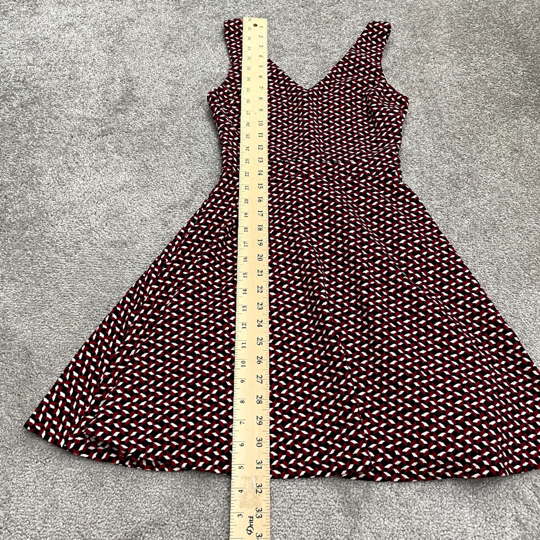 AQUA Aqua By Bloomingdale's Dress Womens XS A-Line Sleeveless V-Neck Multi Geometric Size XS / US 0-2 / IT 36-38 - 6 Thumbnail
