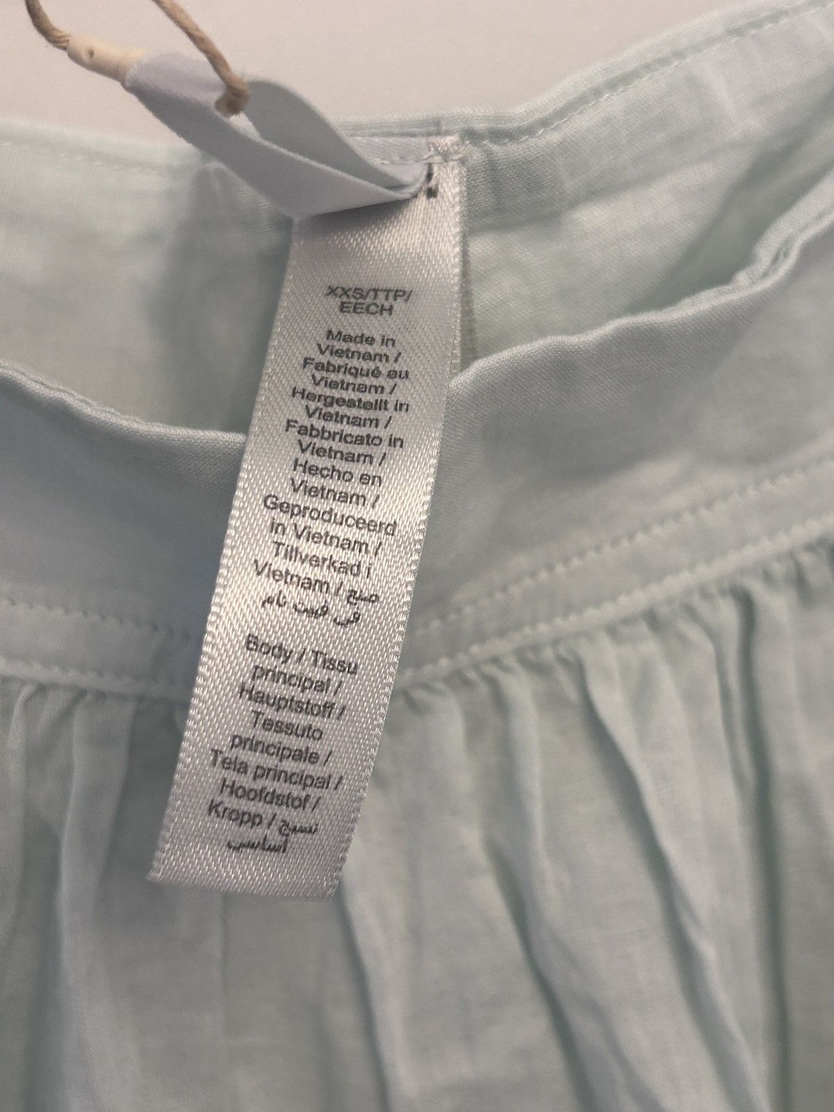SKIMS NWT SKIMS Cotton Voile Mini Skirt in the color Frost XXS Size 24" / US 00 / IT 34 - 7 Thumbnail
