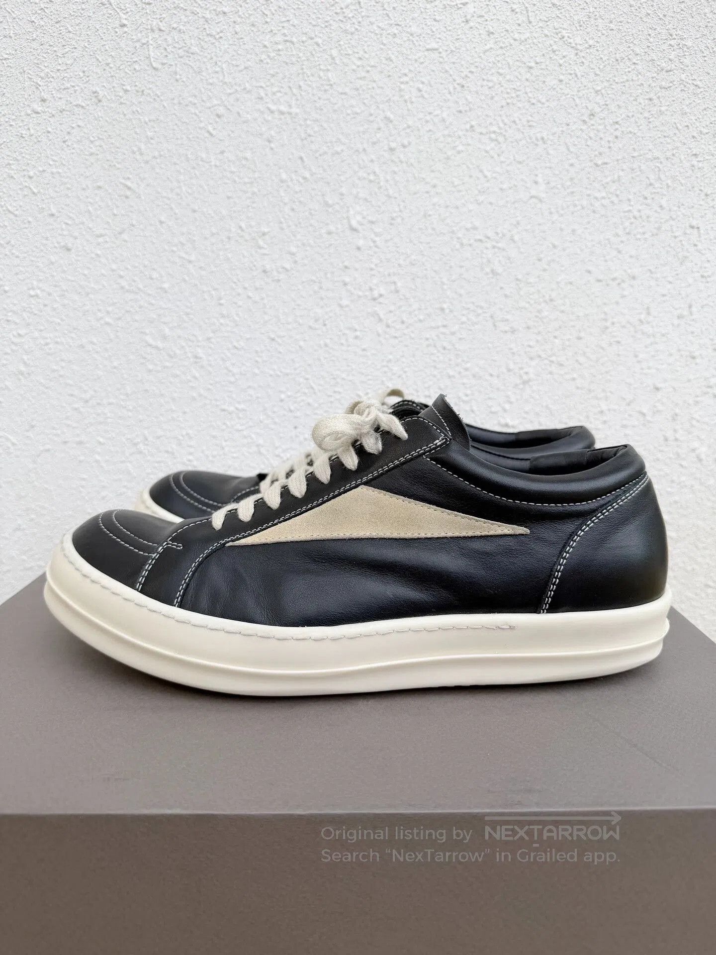 Rick Owens Rick Owens 'Vans' Black Suede Leather Low Top Sneakers