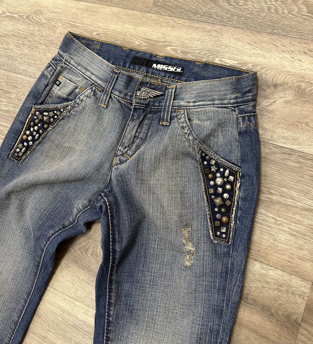 Miss Sixty Women’s Miss Sixty Denim Shorts Size 26 Blue Avant-Garde Y2K Size 26" / US 2 / IT 38 - 2 Thumbnail