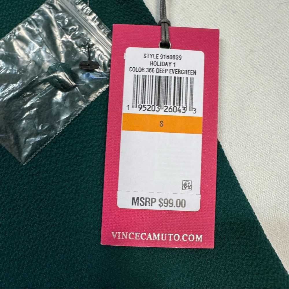 Vince Camuto NWT New $99 Vince Camuto High Neck Ruffle Sleeve Green Blou Size S / US 4 / IT 40 - 8 Thumbnail