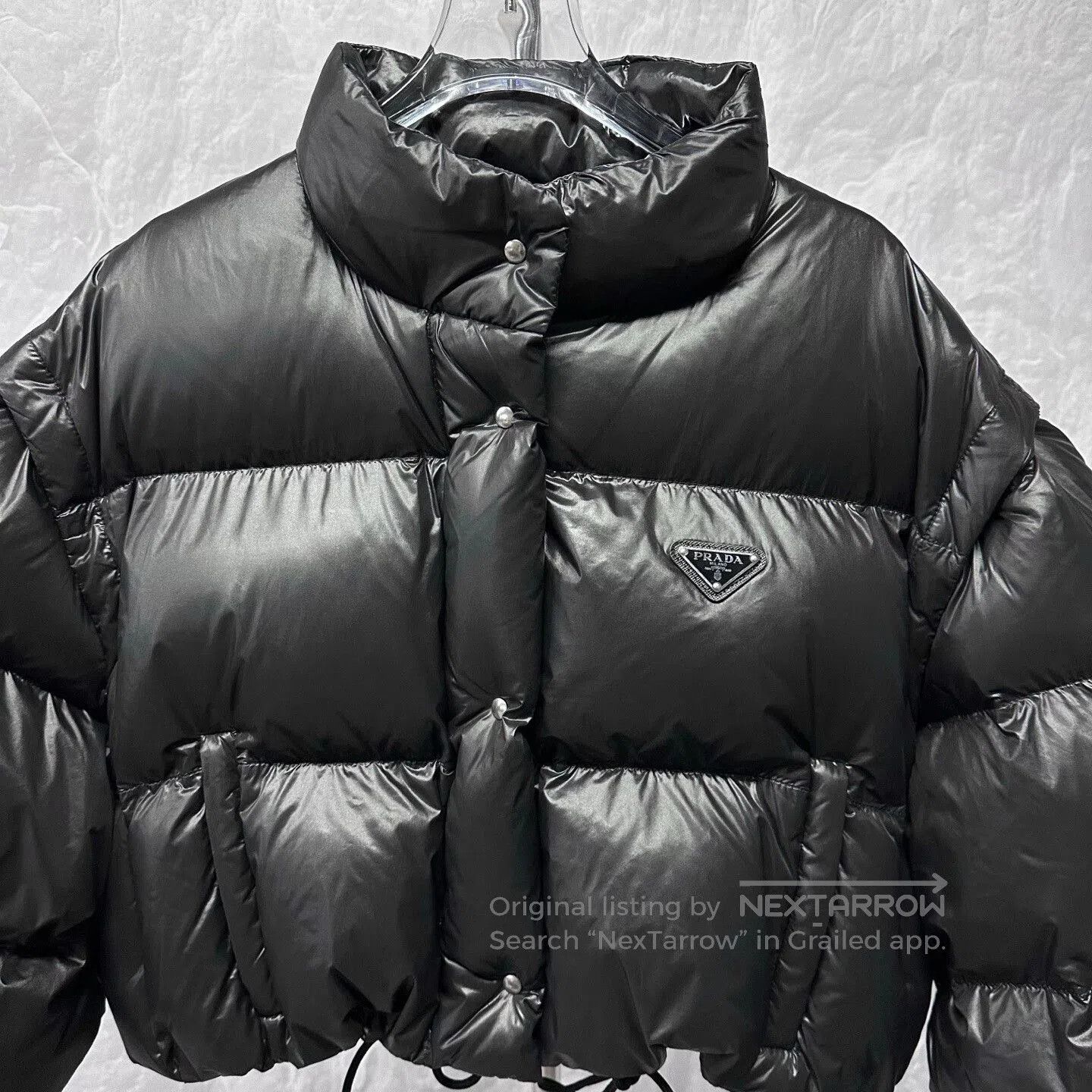 Prada prada detachable sleeve puffer coat. Size L / US 10 / IT 46 - 2 Thumbnail