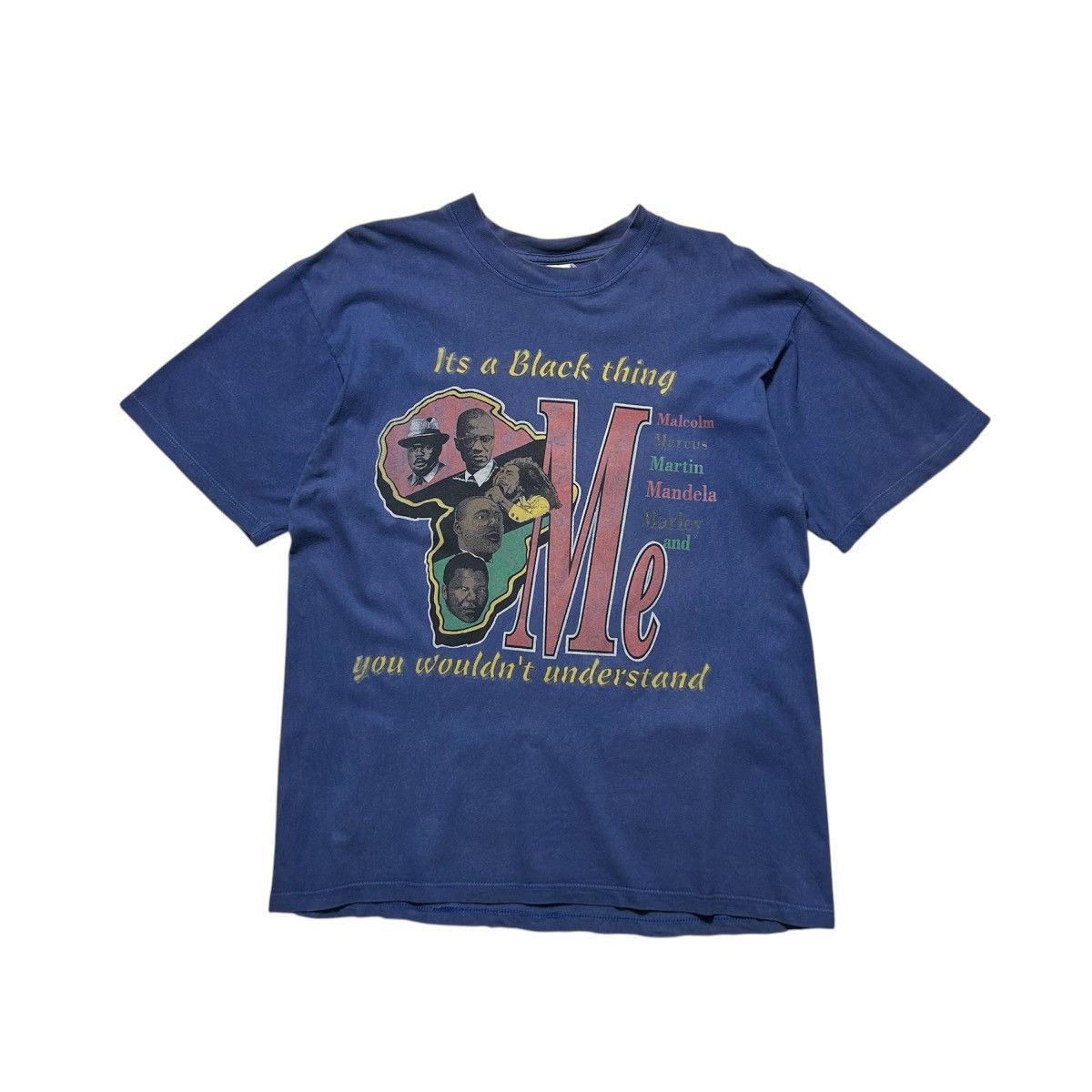 Vintage Vintage 90s Black History Malcolm Graphic T-Shirt Size US L / EU 52-54 / 3 - 1 Thumbnail