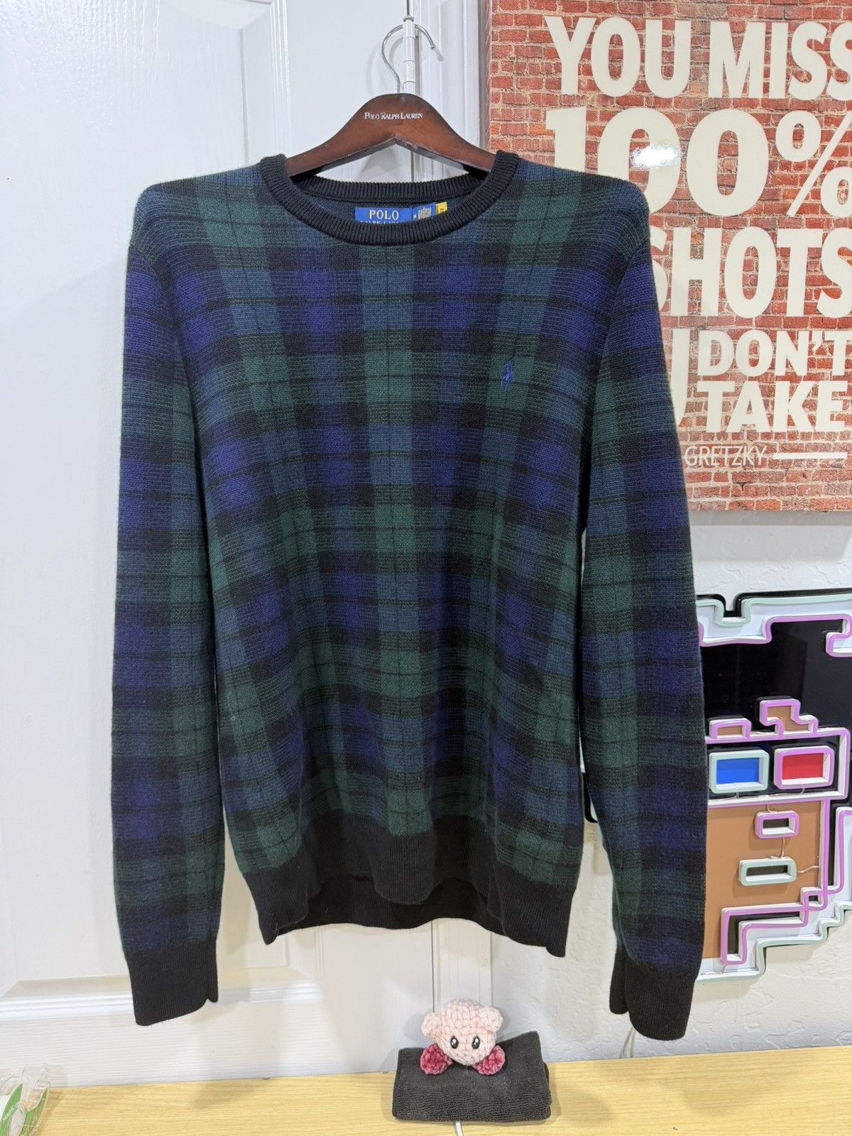 Ralph Lauren Polo Ralph Lauren Plaid Merino Wool Sweater Men Med Washable Size US M / EU 48-50 / 2 - 1 Thumbnail