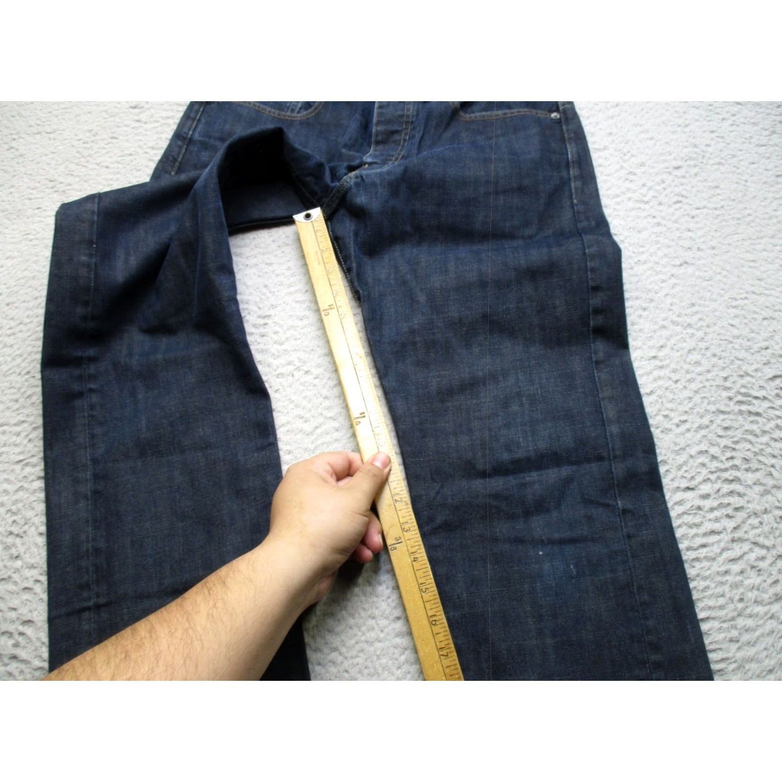 G-Star G Star Jeans Mens 30 Blue 3301 Straight Blue Raw Denim Casual Preppy Size US 30 / EU 46 - 6 Thumbnail