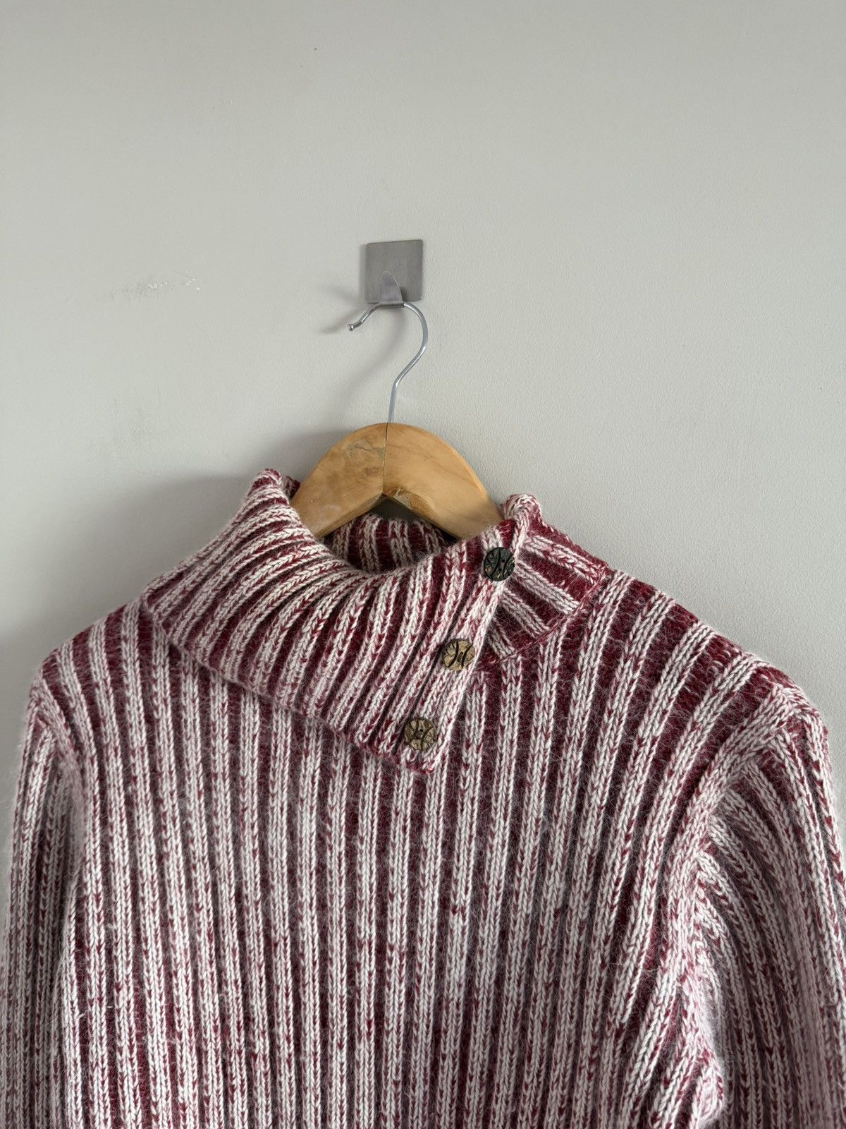 Vintage Wool Ribbed Turtleneck Sweater Size M / US 6-8 / IT 42-44 - 4 Thumbnail