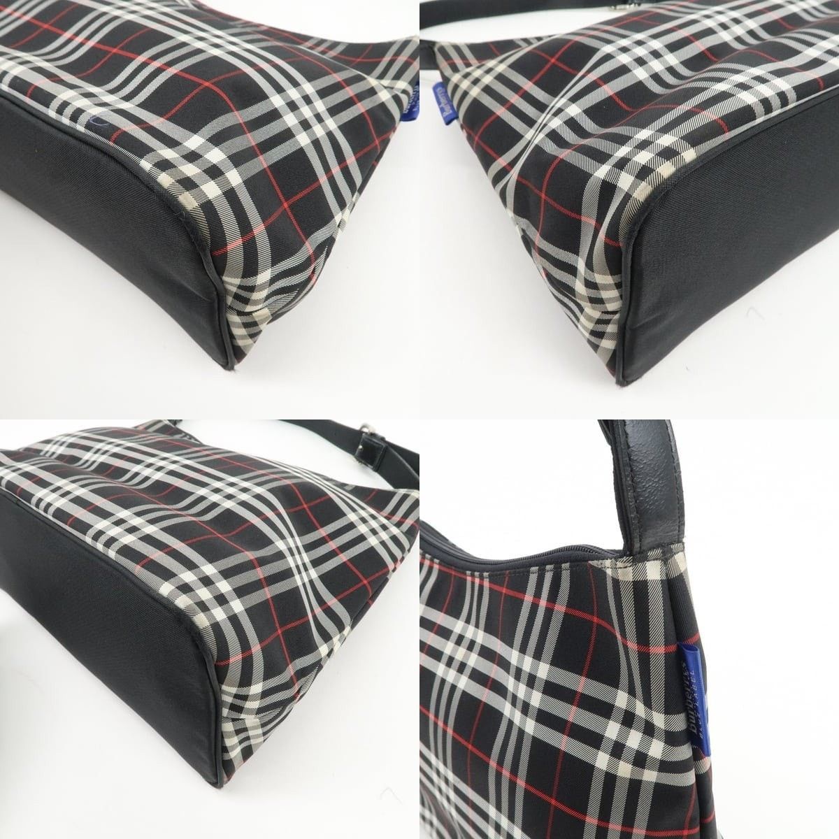 Burberry Burberry Blue Label Nova Plaid Nylon Shoulder Bag Black Size ONE SIZE - 5 Thumbnail