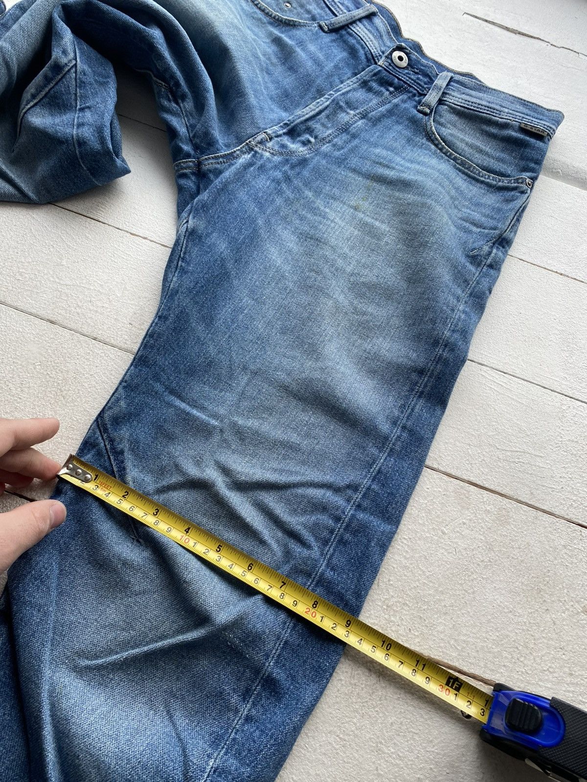 G-Star 00s Y2K G-Star RAW Arc 3D Men’s Jeans Vintage Wash Denim Size US 30 / EU 46 - 25 Thumbnail