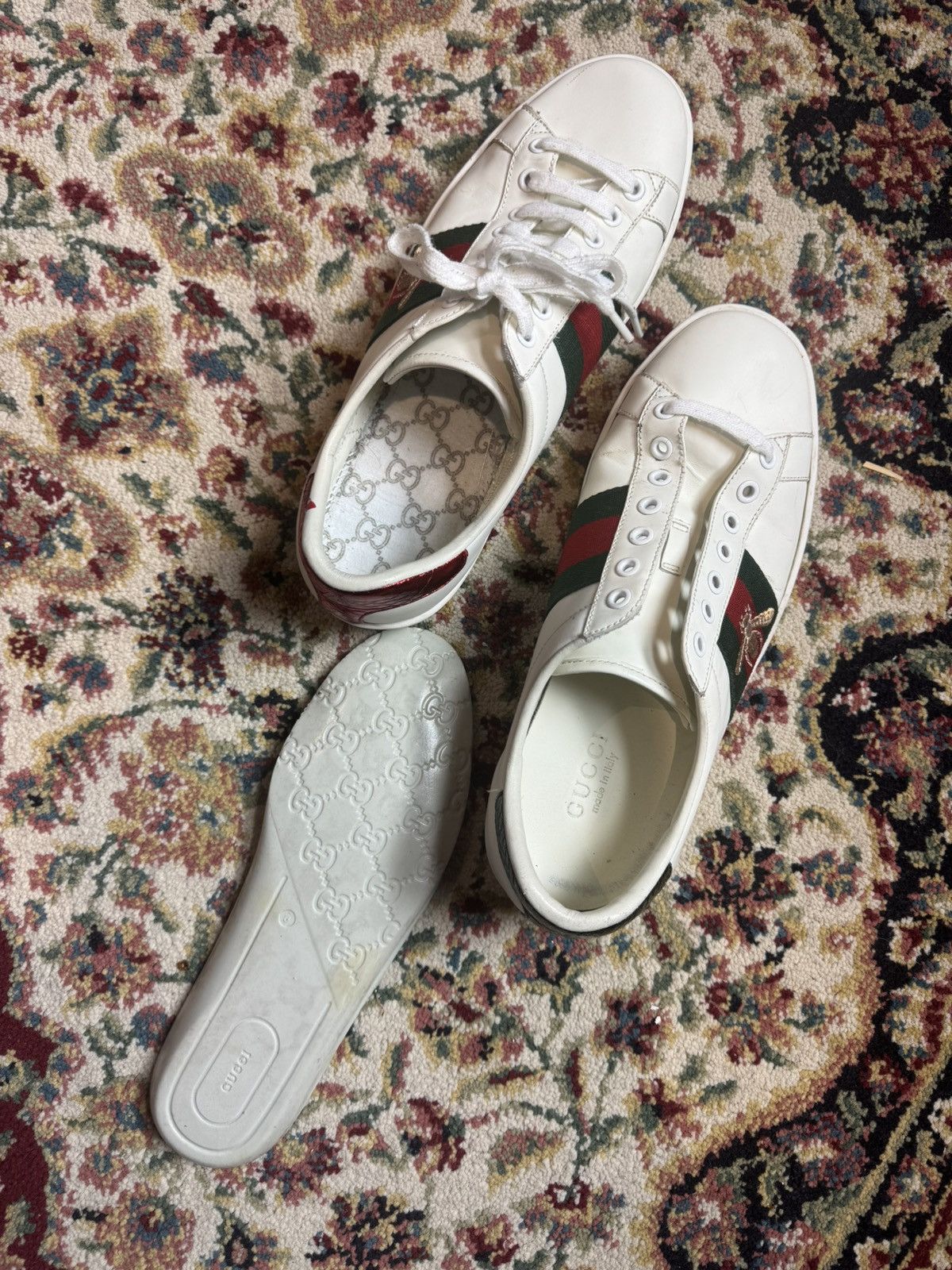 Gucci Gucci Ace Sneakers "Bee" Size 9us Size US 9 / EU 42 - 5 Thumbnail