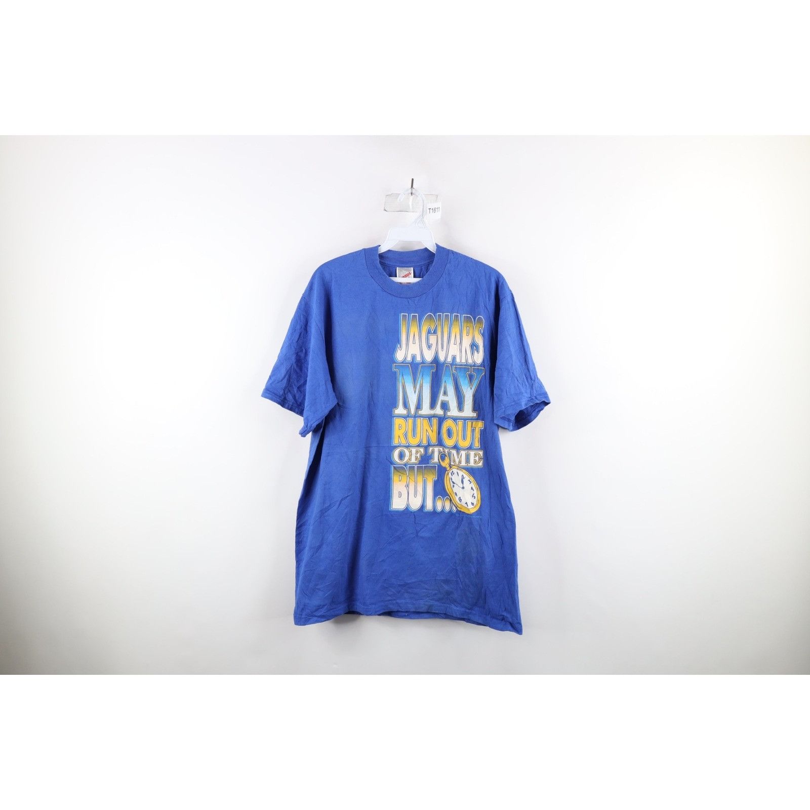 Vintage Vintage 90s Faded Jacksonville Jaguars Football T-Shirt Size US L / EU 52-54 / 3 - 1 Thumbnail