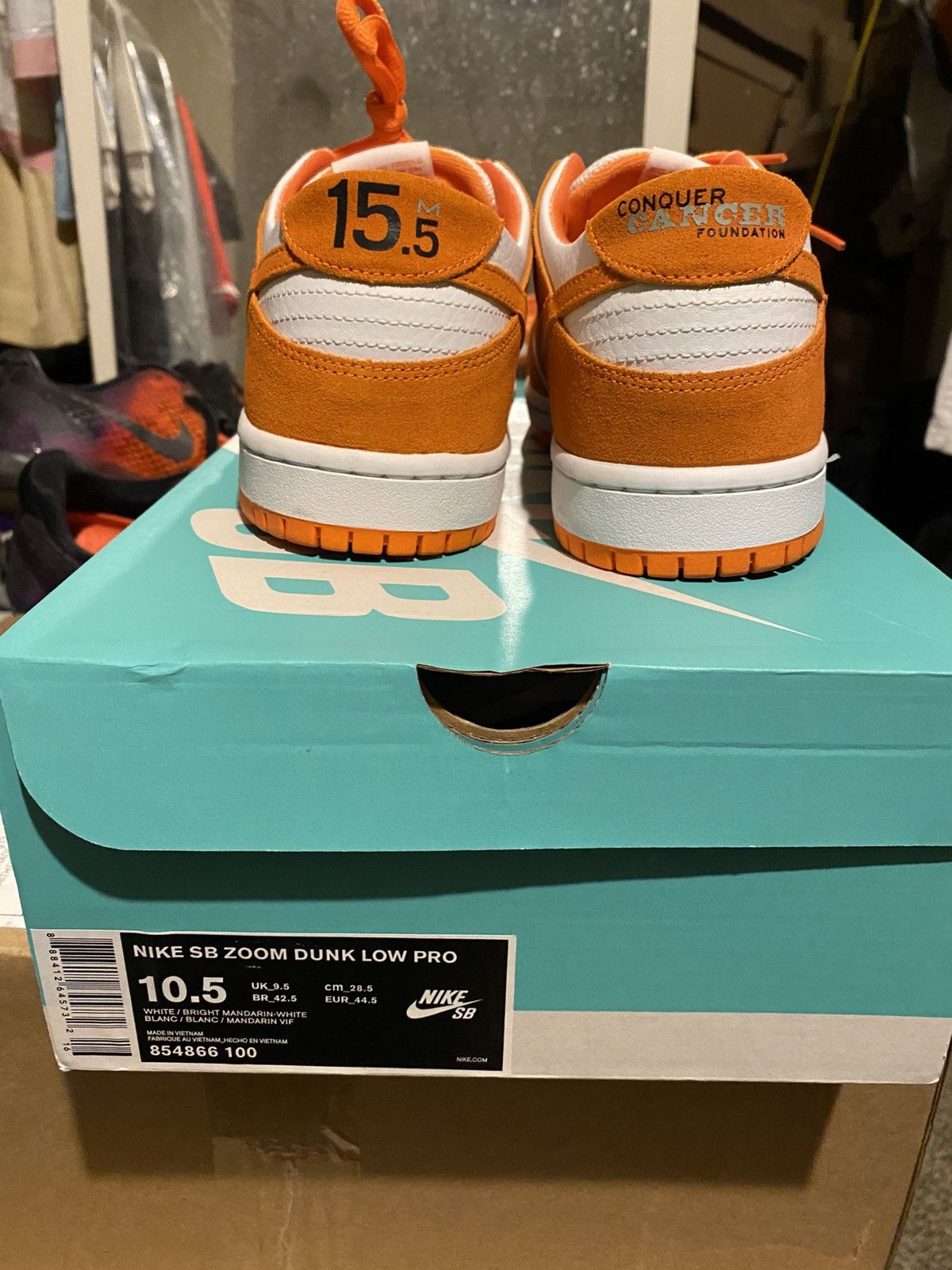 Nike Conquer cancer foundation ASCO x SB Zoom Dunk Low Pro Size US 10.5 / EU 43-44 - 4 Thumbnail