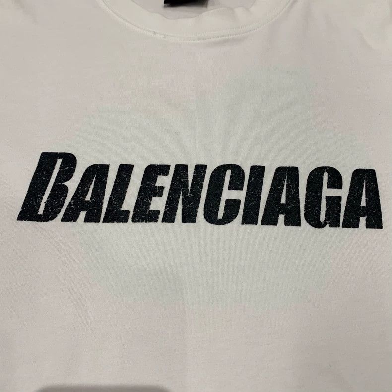 Balenciaga Balenciaga White destroyed letter logo short-sleeve Size US XS / EU 42 / 0 - 6 Thumbnail