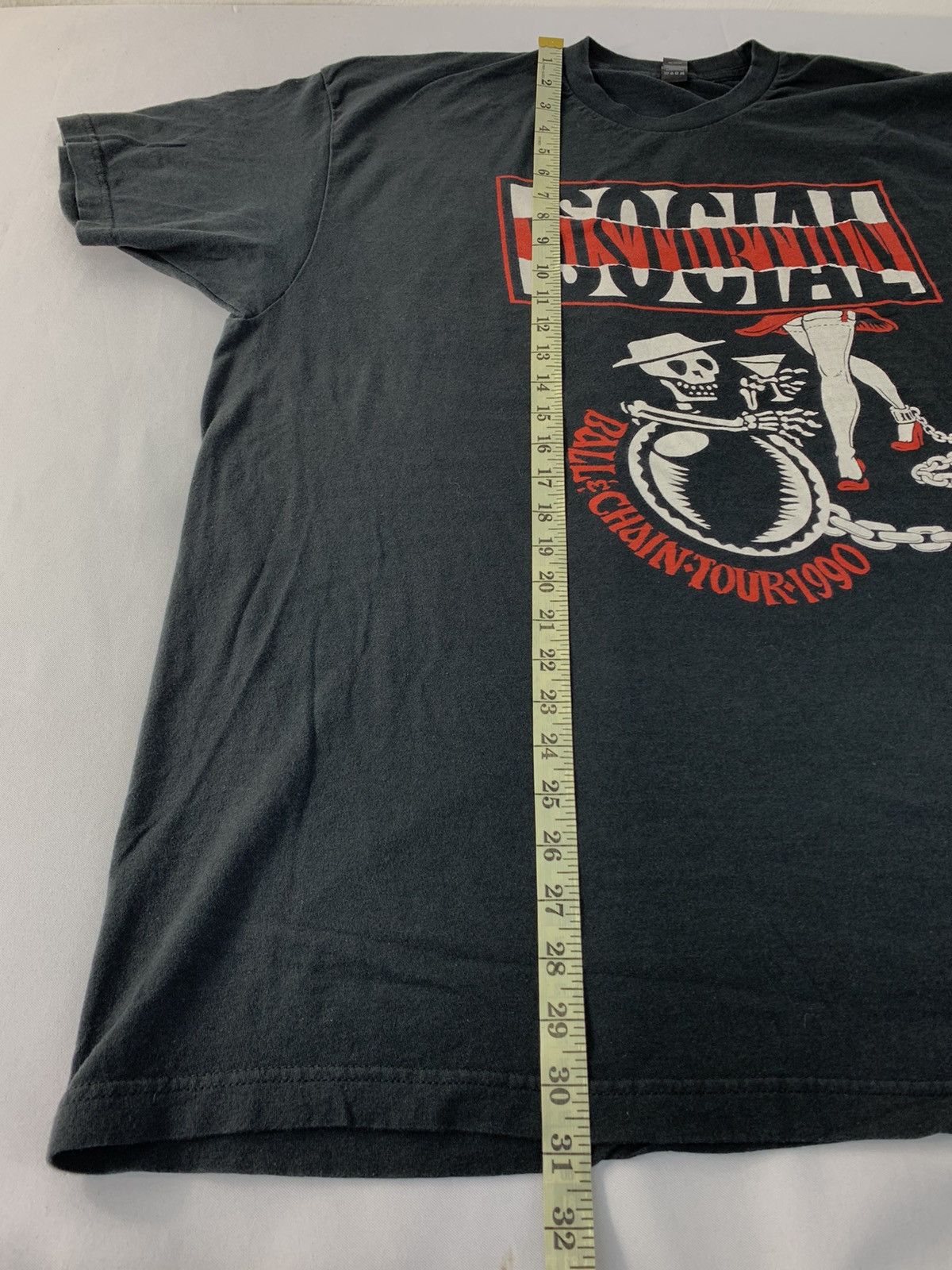 Band Tees Social Distortion USA Ball & Chain Tour 1990 Big Logo Tee Size US XXL / EU 58 / 5 - 10 Thumbnail