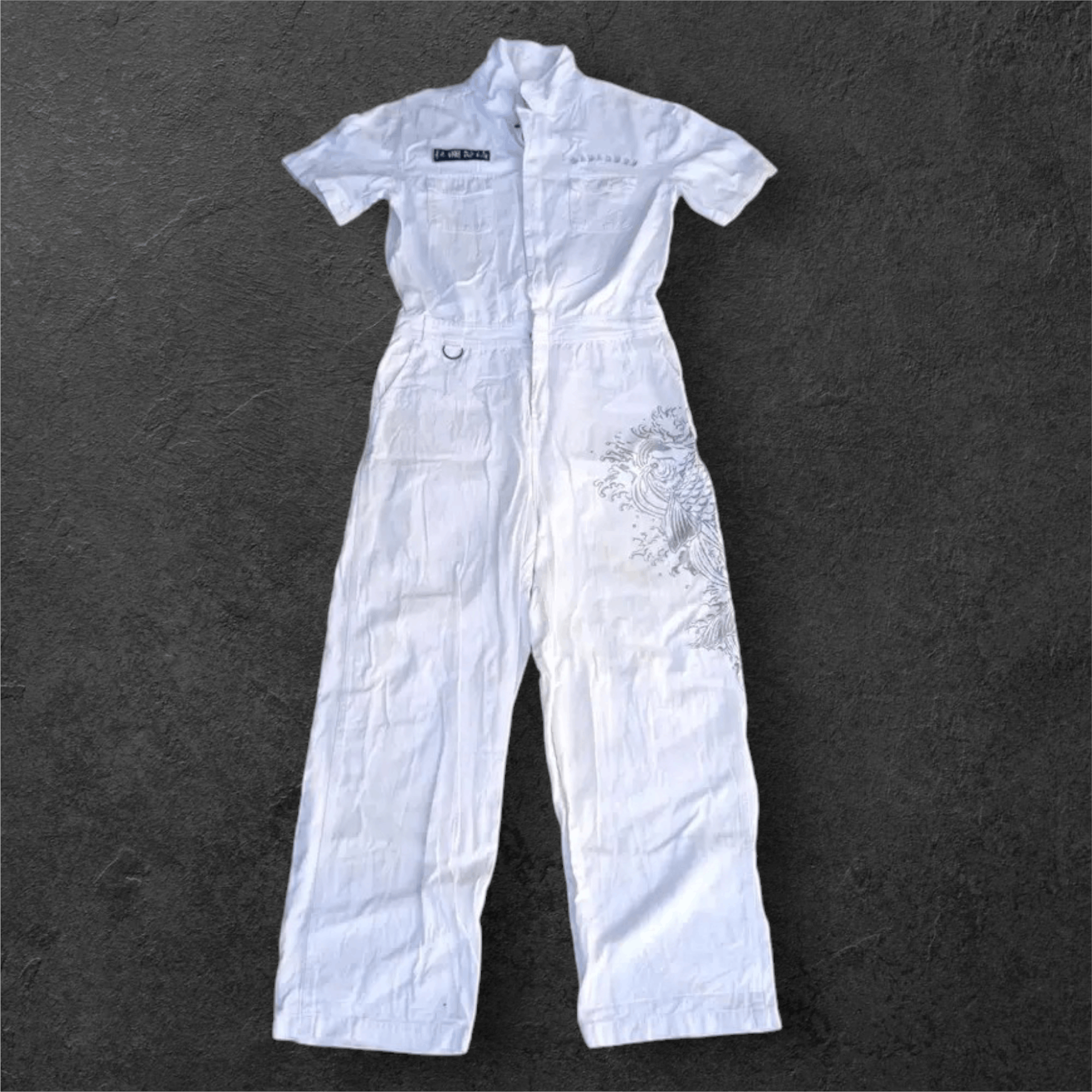 Karakuri Tamashii Karakuri Tamashi Koi Fish Embroidery Dirty Overalls Size US 32 / EU 48 - 2 Thumbnail