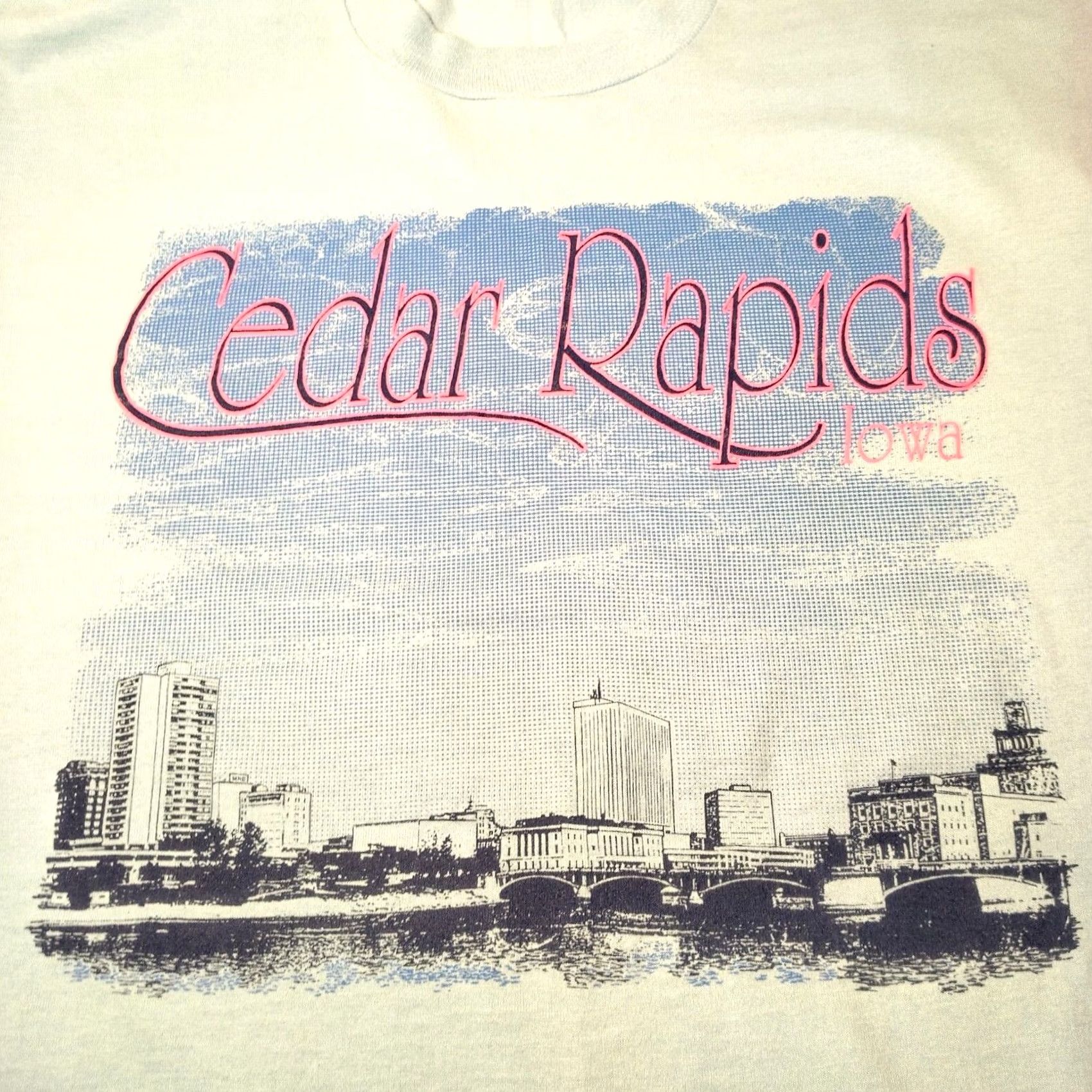 Vintage VINTAGE Screen Stars Best Cedar Rapids Iowa Shirt L Blue Single Stitch USA City Mens Shirt Size US L / EU 52-54 / 3 - 2 Thumbnail