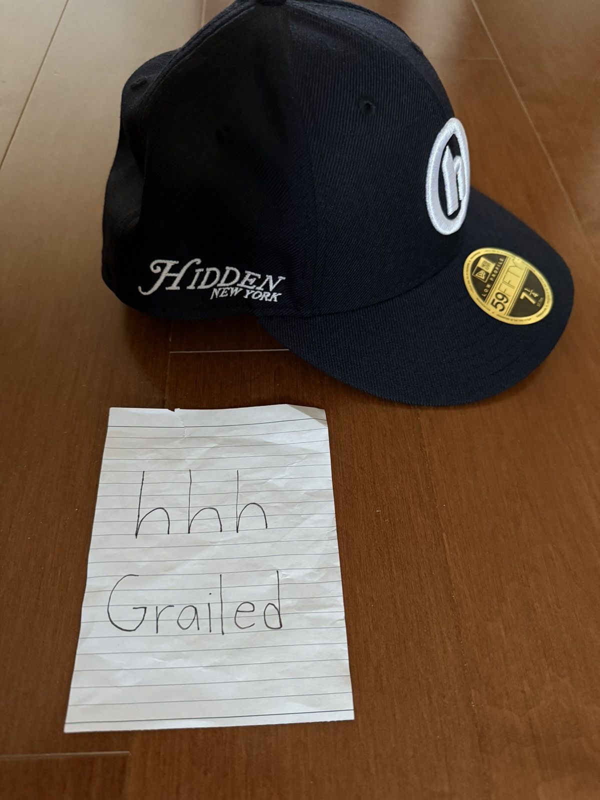 HIDDEN × New Era Size 7 1/4 Navy Hidden NY New Era Fitted Hat Size ONE SIZE - 2 Thumbnail
