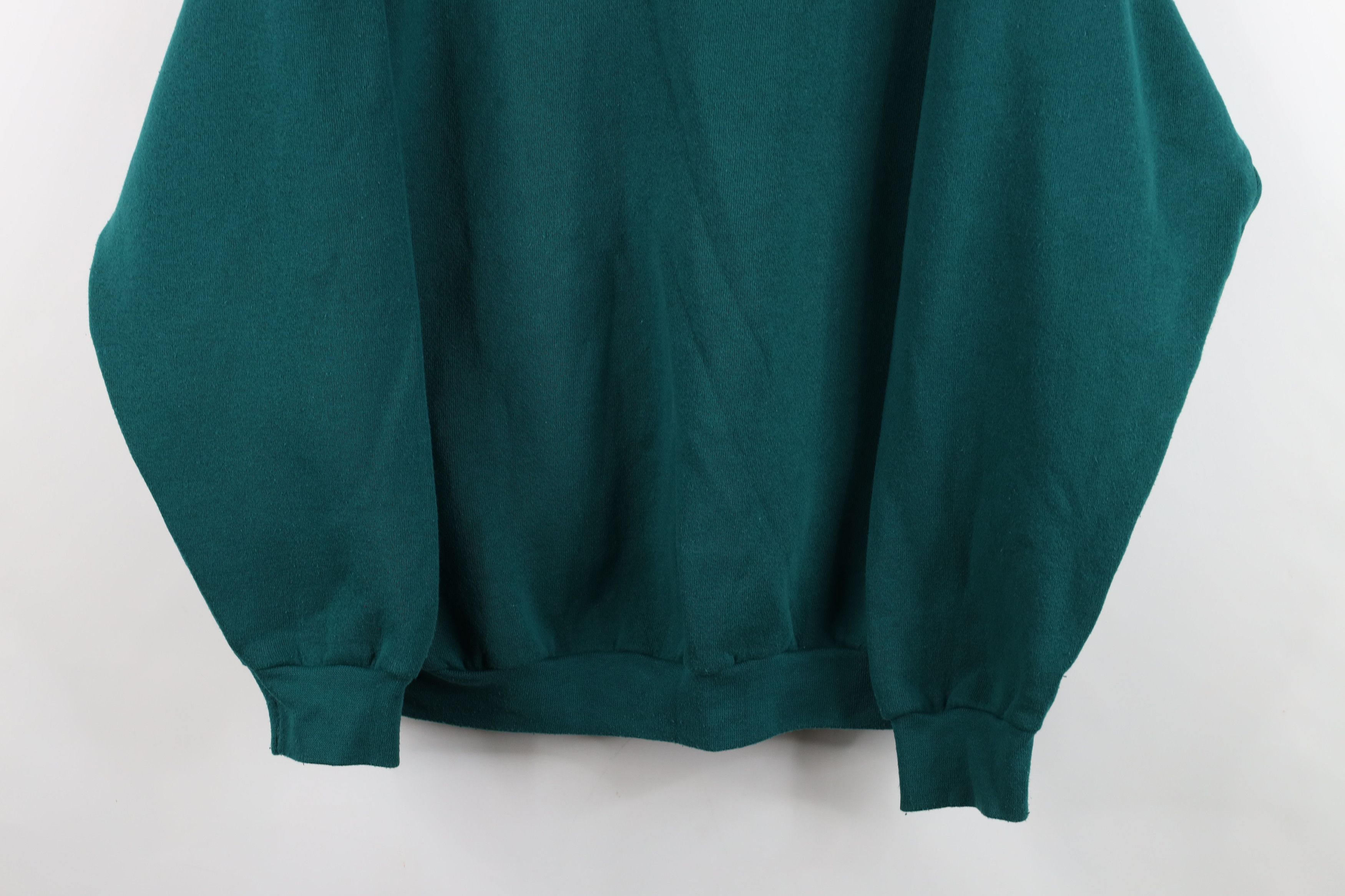 Vintage Vintage 90s Streetwear Blank Crewneck Sweatshirt Green Size US L / EU 52-54 / 3 - 3 Thumbnail