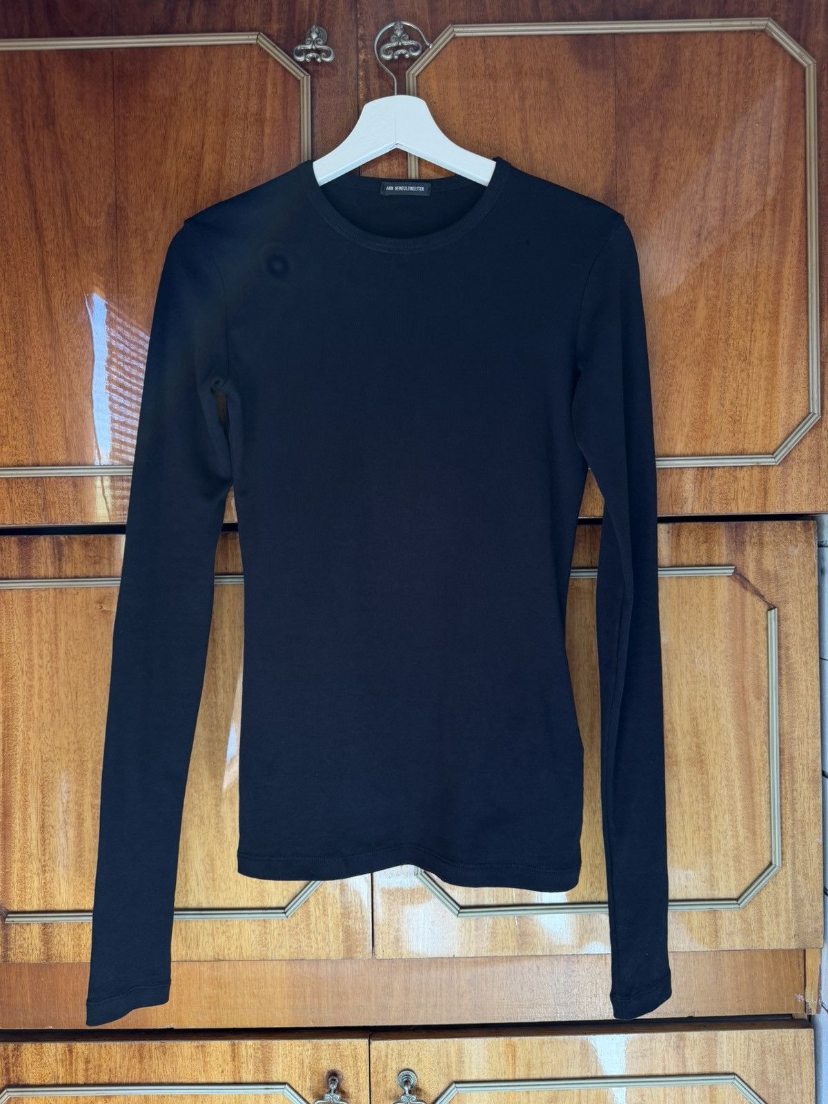Ann Demeulemeester Ann Demeulemeester Black Long Sleeve Top Size S / US 4 / IT 40 - 1 Thumbnail