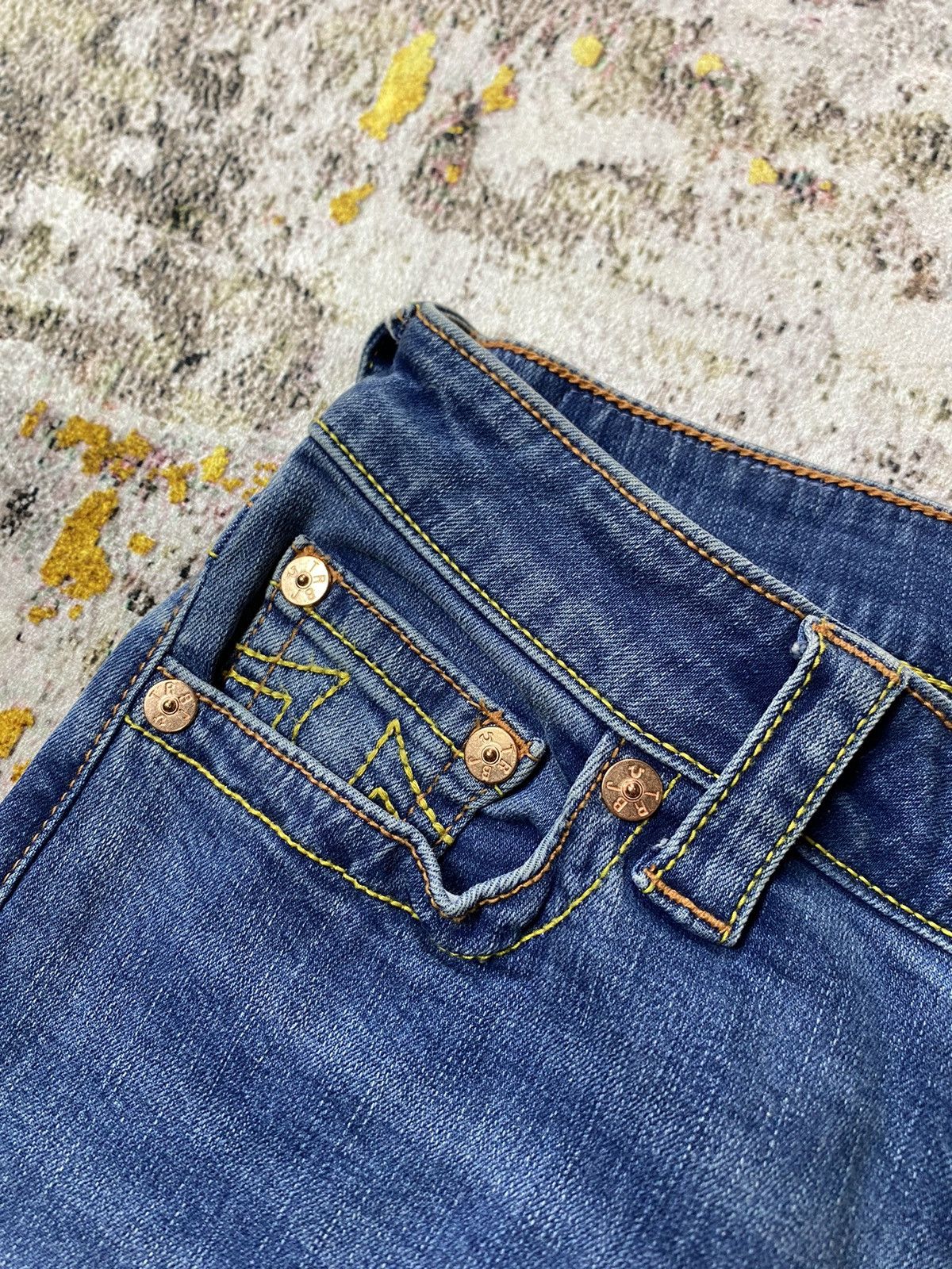 Japanese Brand × Le Grande Bleu (L.G.B.) × True Religion Y2K True Religion Washead Bootcut Jeans Size 28" / US 6 / IT 42 - 6 Thumbnail
