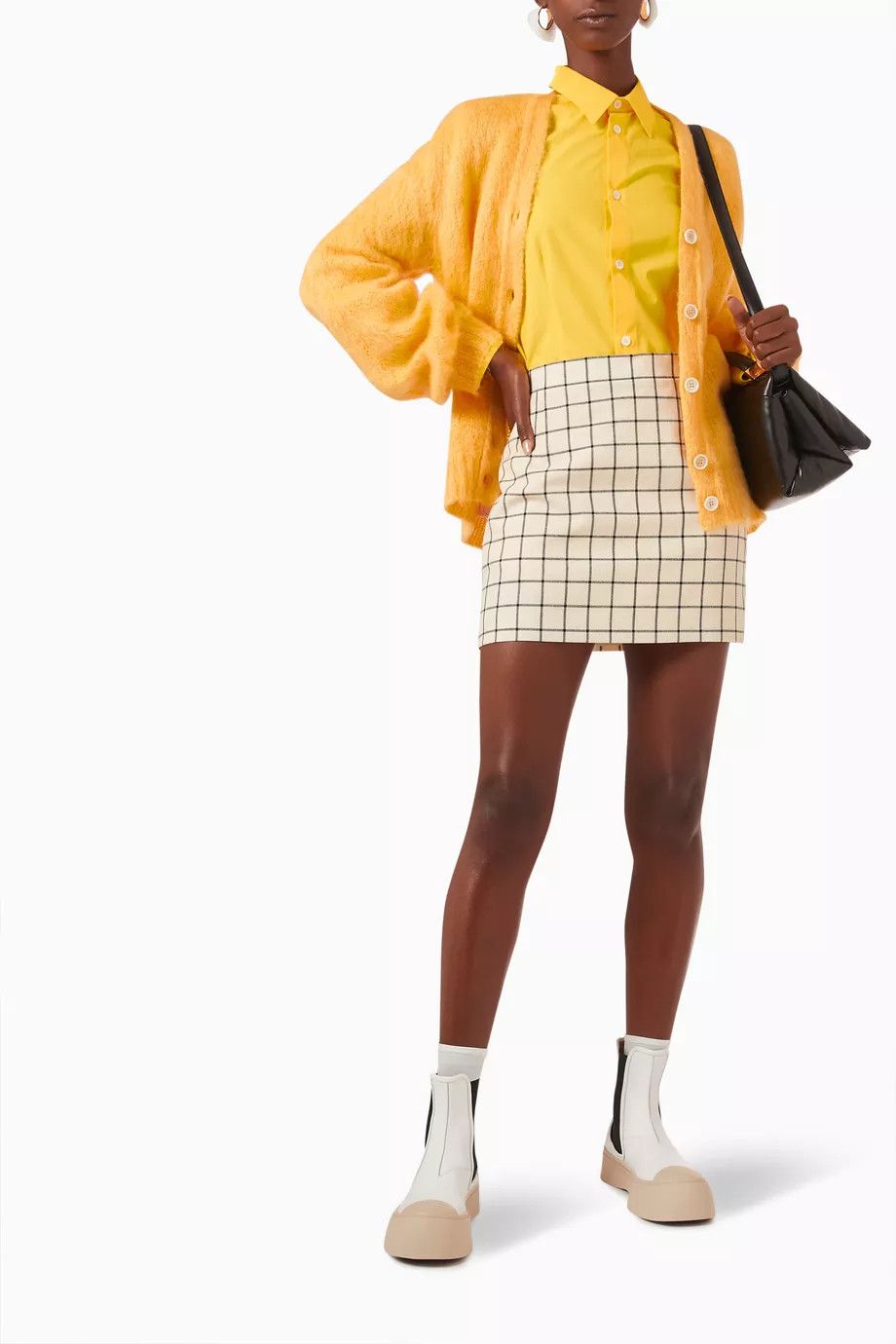 Marni o1w1db10824 Sleeves Shirt in Yellow Size M / US 6-8 / IT 42-44 - 3 Thumbnail