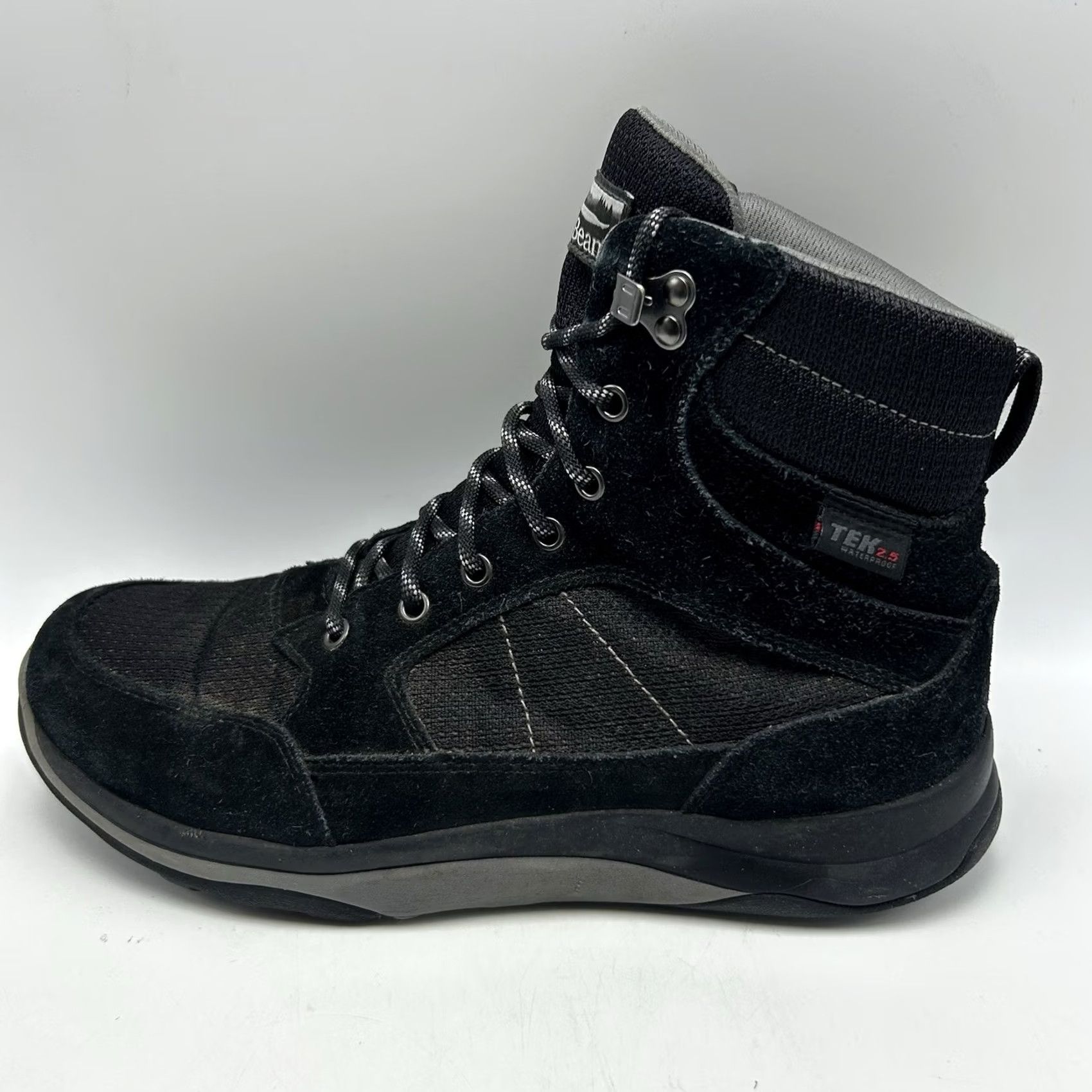 Vintage LL Bean Hiking Boots Mens 9 M Trail Tek Waterproof Insulated 2.5 Mid Lace Black Size US 11 / EU 44 - 2 Thumbnail