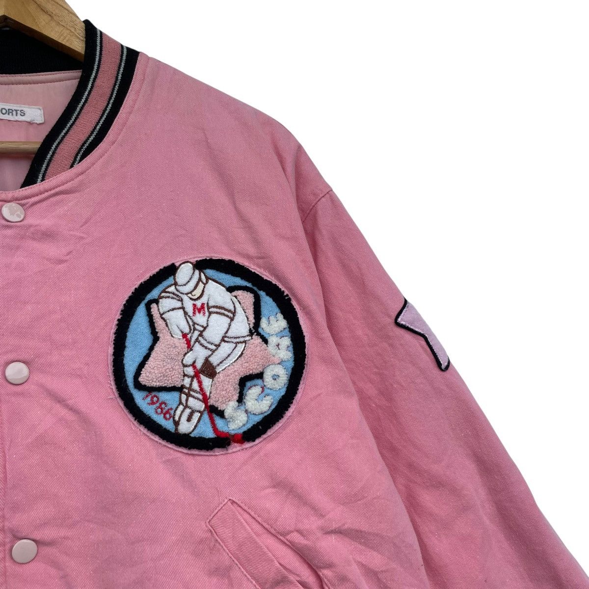 NHL 💥Vintage Japanese Brand Dixie Sport Bomber Hockey Jacket Size M / US 6-8 / IT 42-44 - 5 Thumbnail