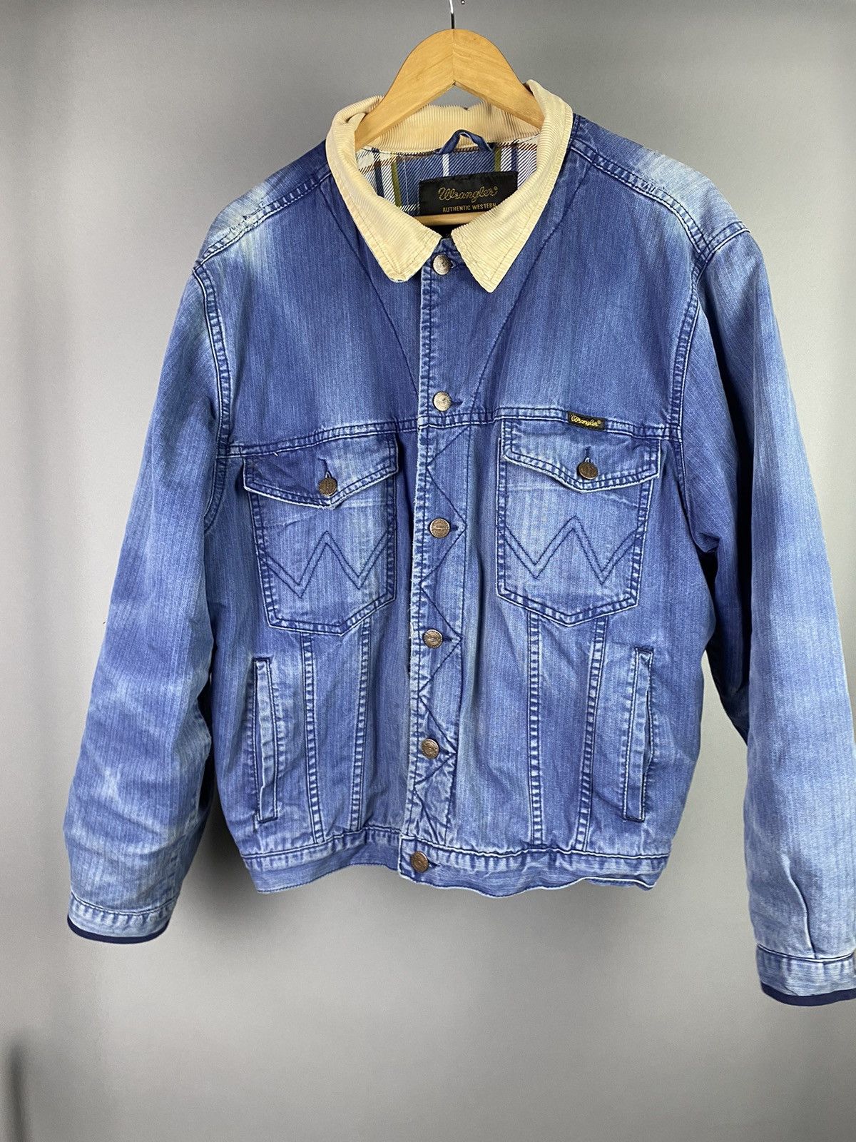Vintage × Wrangler Vintage Wrangler Denim Jacket with Corduroy Collar Size US M / EU 48-50 / 2 - 5 Thumbnail