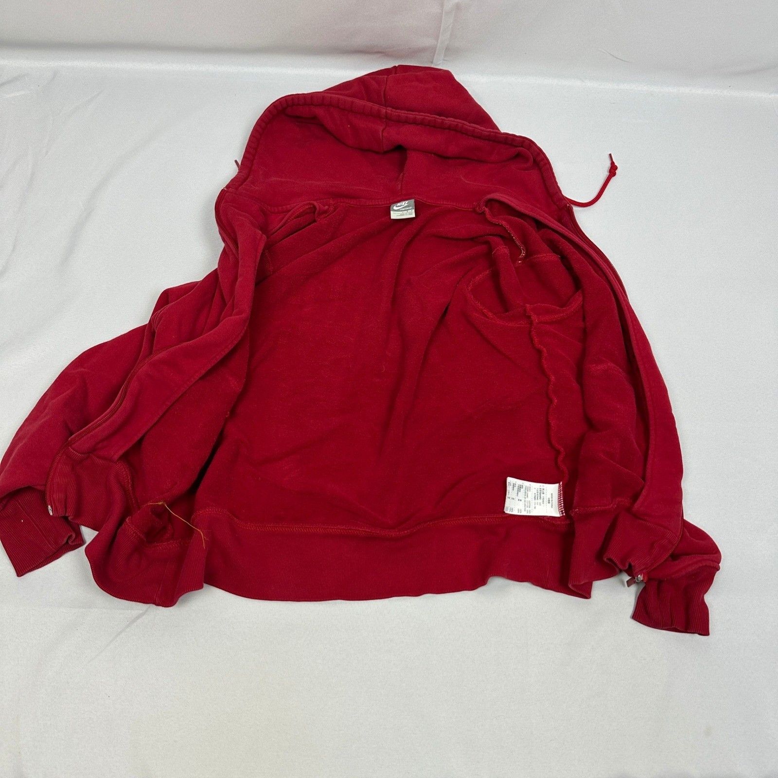 Nike Nike Sportswear Hoodie Mens Large Red Zip Up "N S E W" Size US L / EU 52-54 / 3 - 6 Thumbnail