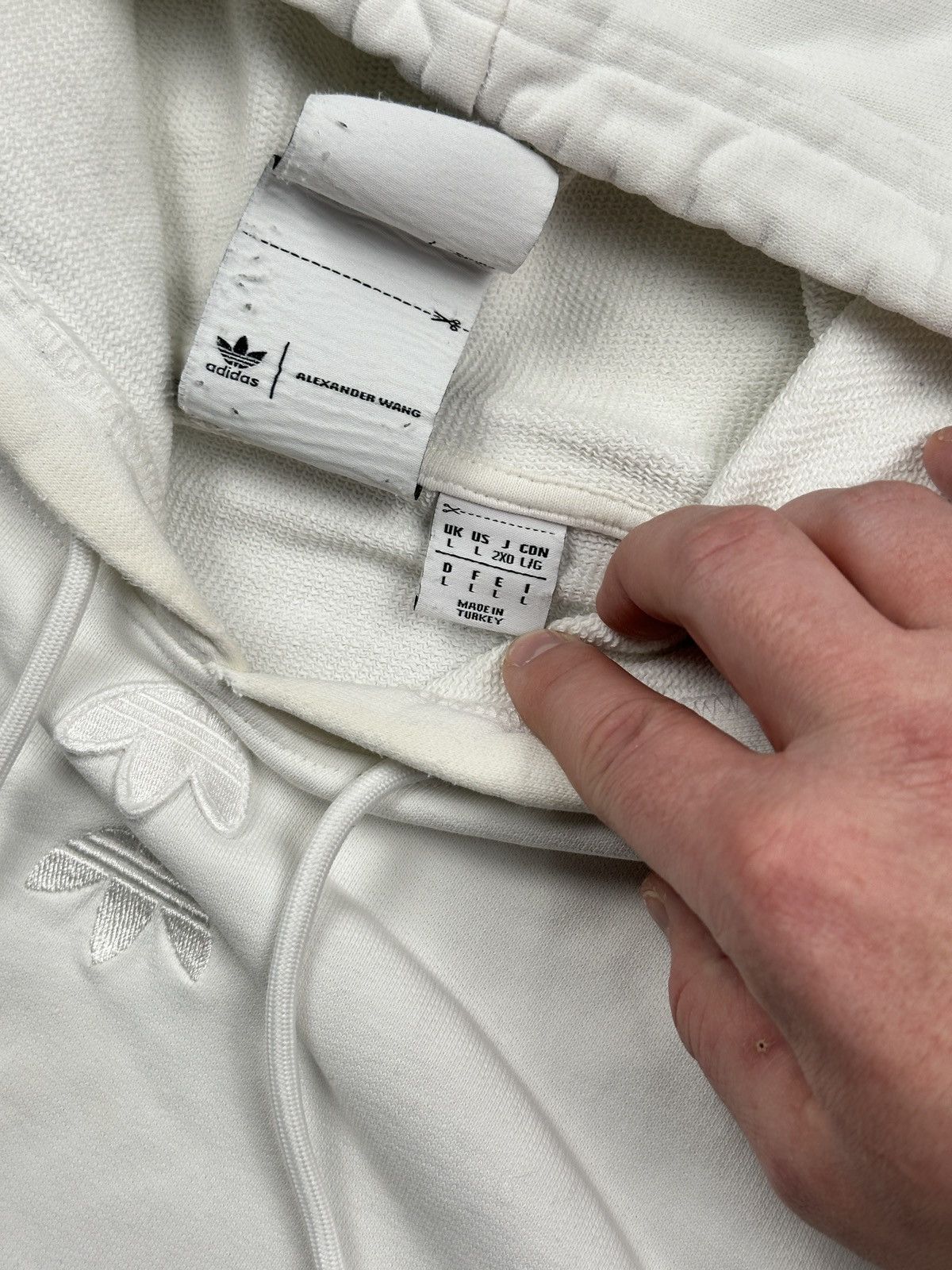 Adidas × Alexander Wang Adidas Alexander Wang Hoodie Trefoil Embroidery Oversized Size US L / EU 52-54 / 3 - 10 Thumbnail