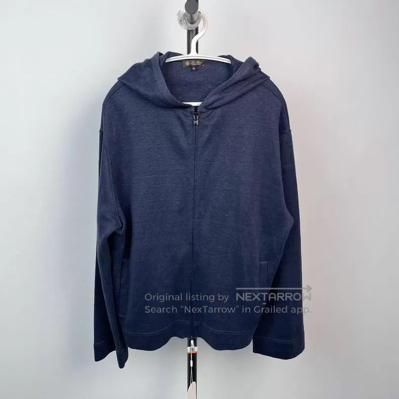 Loro Piana Loro Piana Linen Cardigan with Hood, Dark Blue Size S / US 4 / IT 40 - 1 Thumbnail