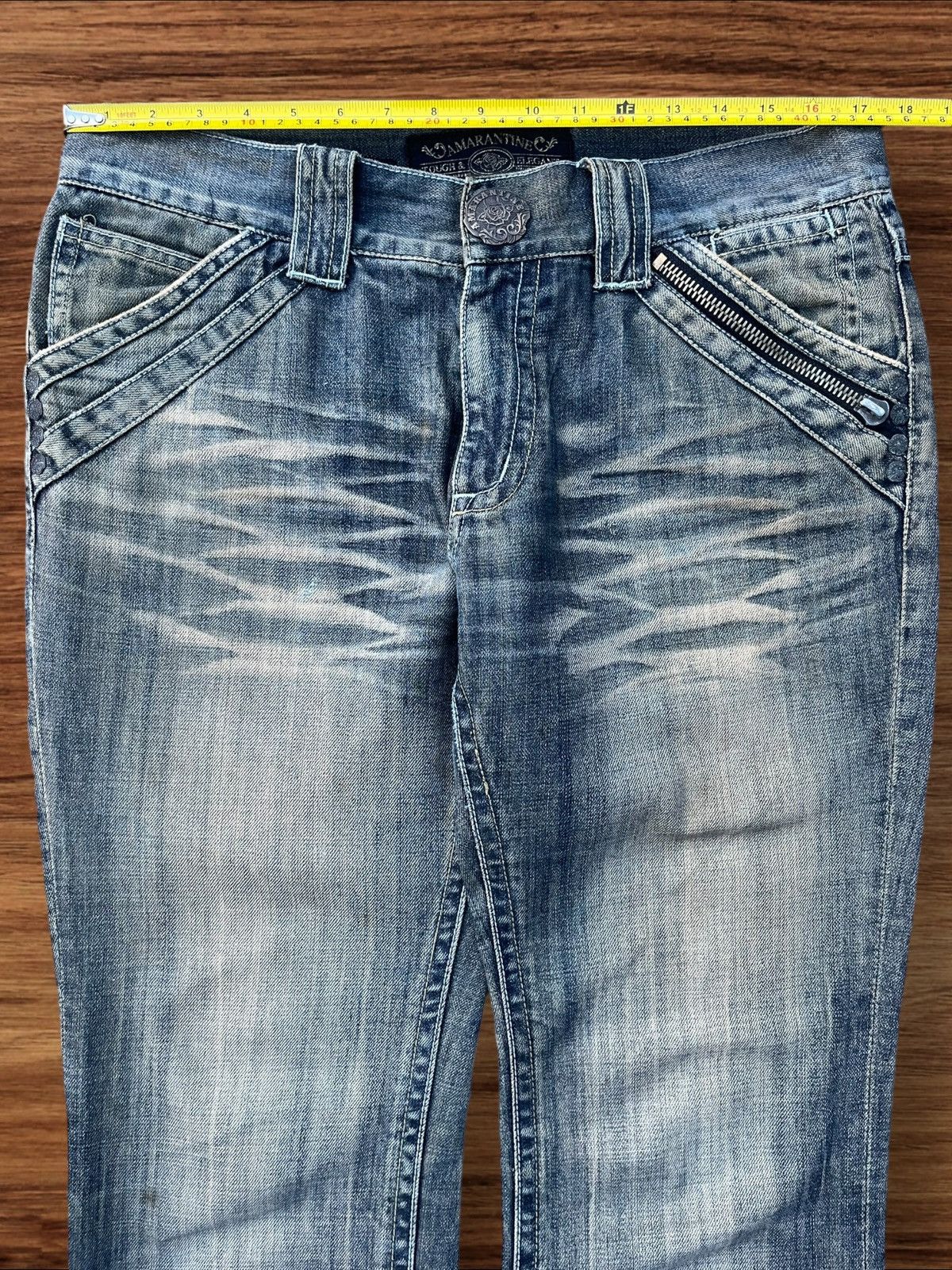 Japanese Brand Vintage Japanese Brand Red Pepper Mud Max Washed Flare Jeans Size US 34 / EU 50 - 15 Thumbnail