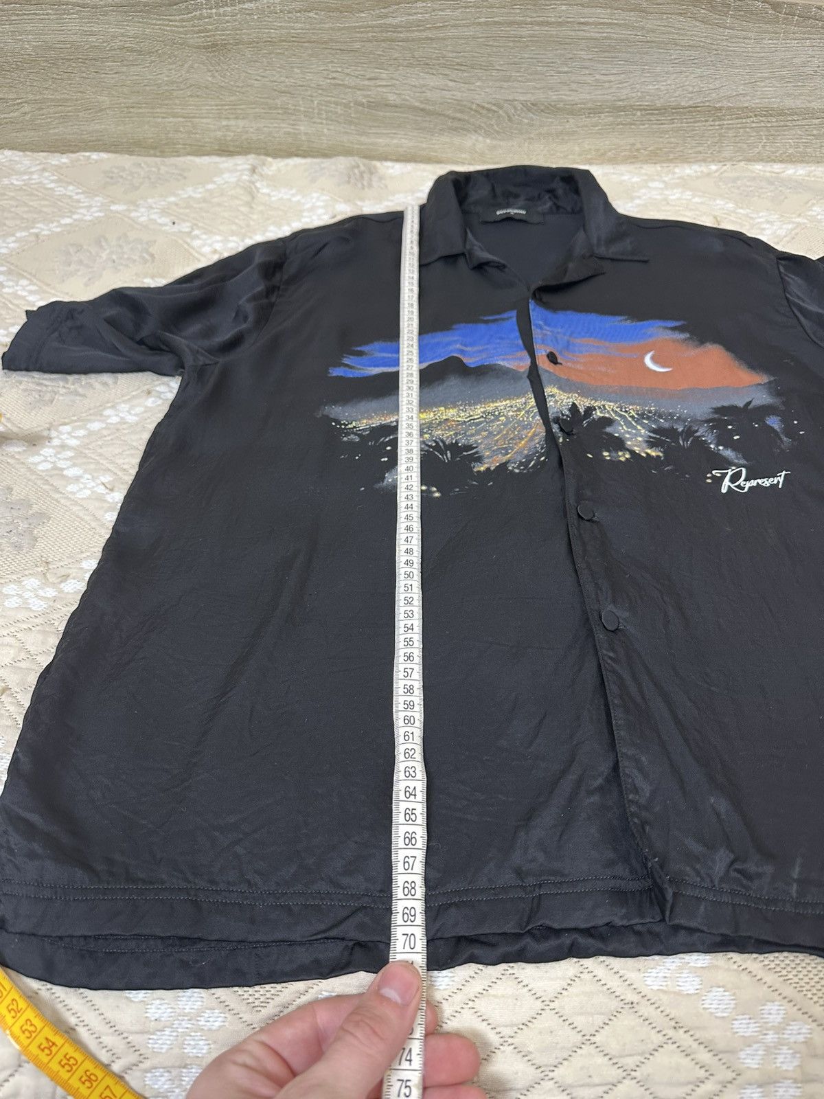 Represent Clo. 🔥 Represent The Hills Printed Satin SS Button Up Shirt Art Size US M / EU 48-50 / 2 - 12 Thumbnail