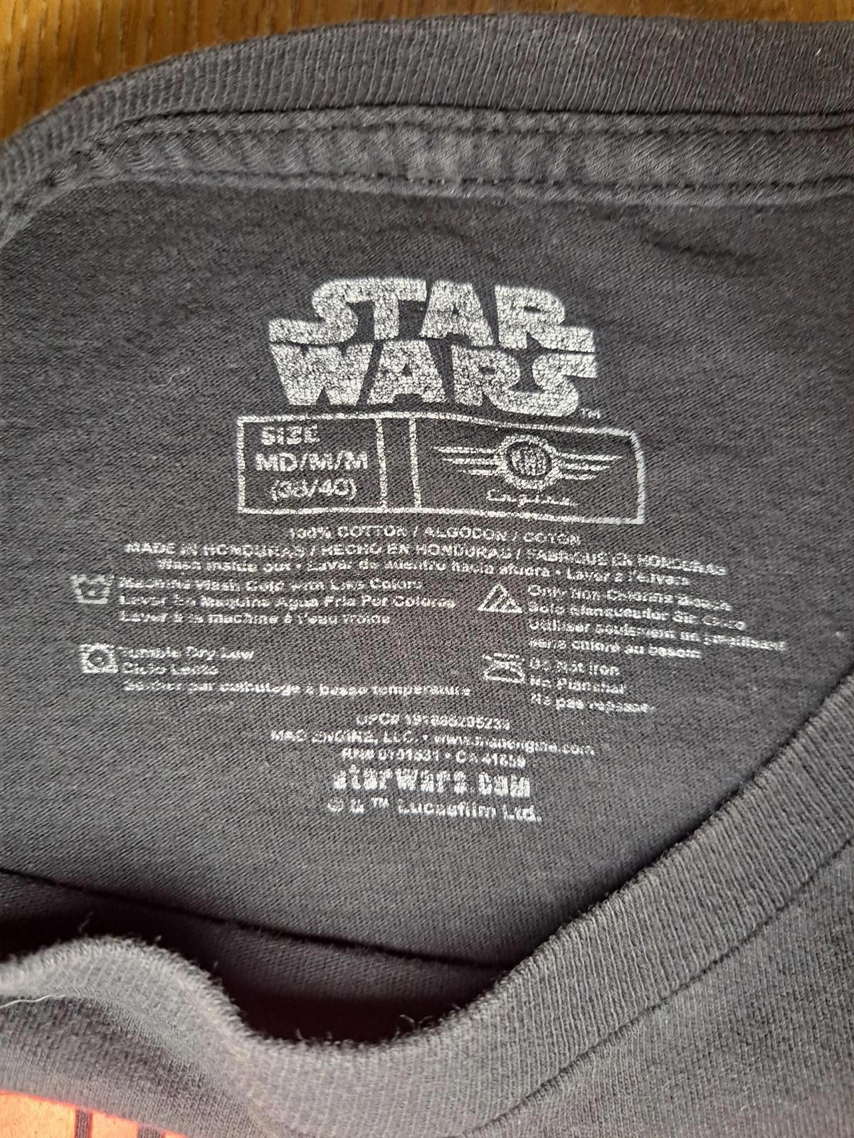 Star Wars Star Wars Logo Shirt Mens Medium Black Red Cotton Size US M / EU 48-50 / 2 - 3 Thumbnail