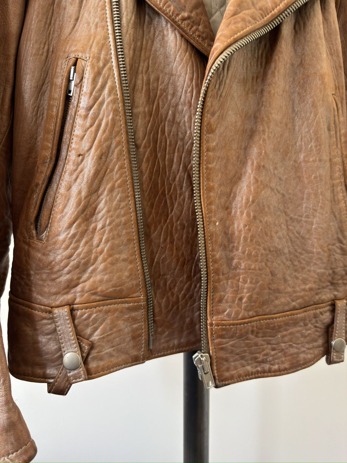 Maison Margiela SS07 Silver-Coated Perfecto Jacket Size US S / EU 44-46 / 1 - 9 Thumbnail