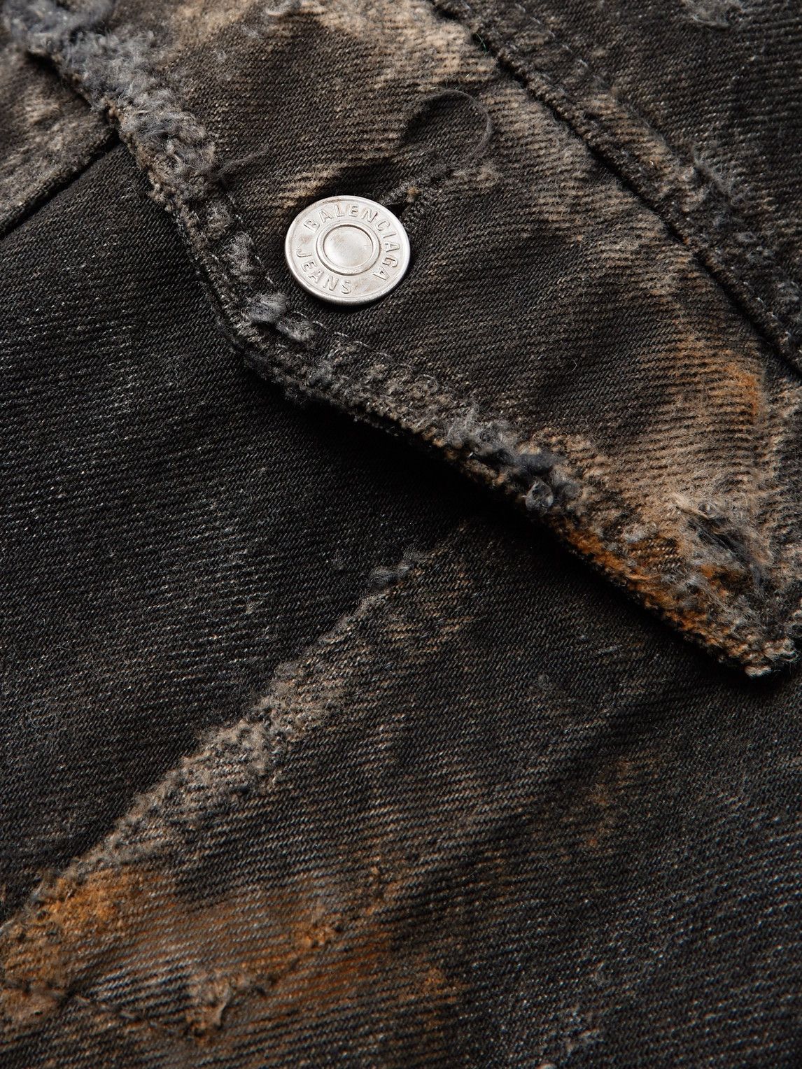 Balenciaga Oversized Distressed Denim Jacket Size US M / EU 48-50 / 2 - 3 Thumbnail