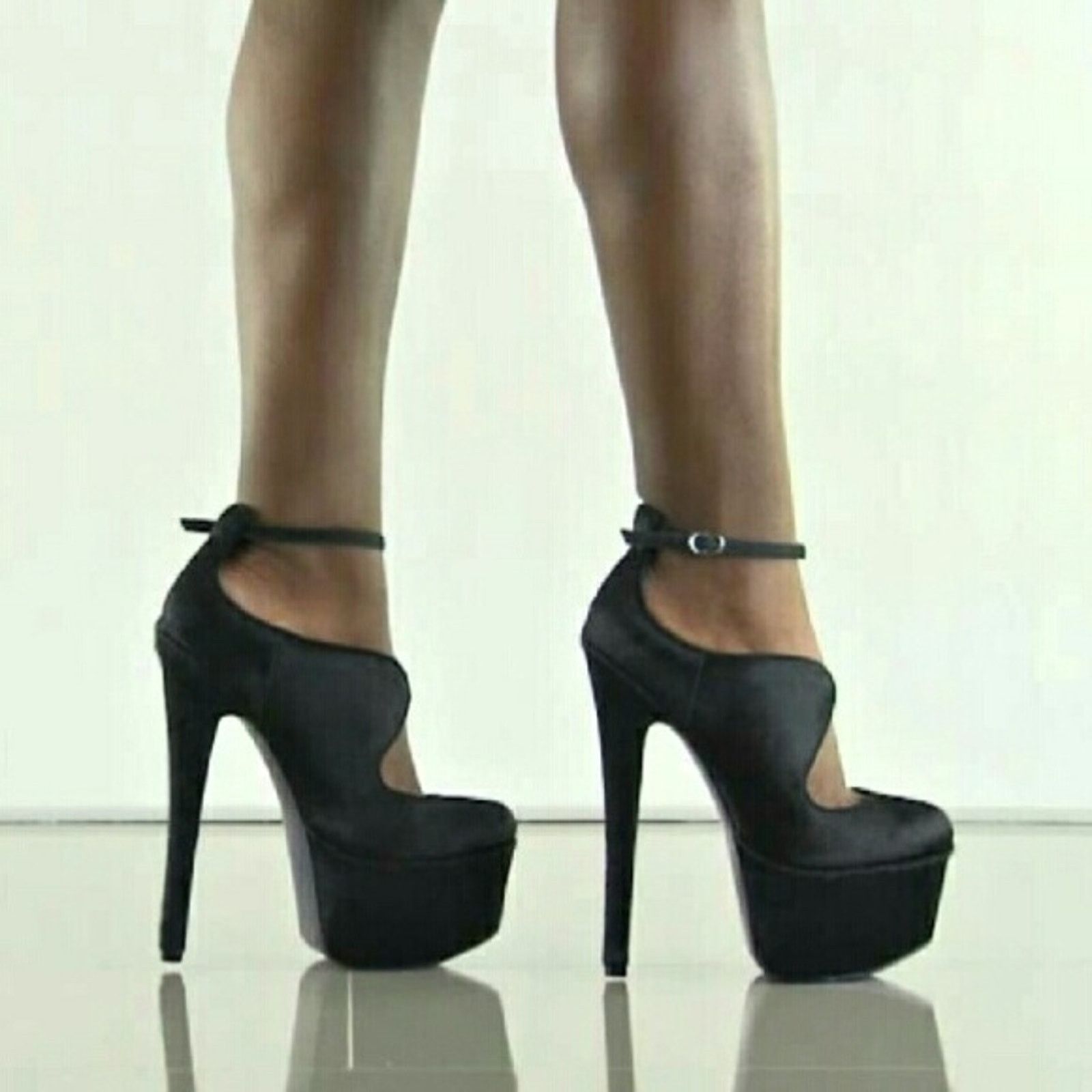 Other London Trash Candy Platform Heels Calf Hair Black Size US 8 / IT 38 - 10 Thumbnail