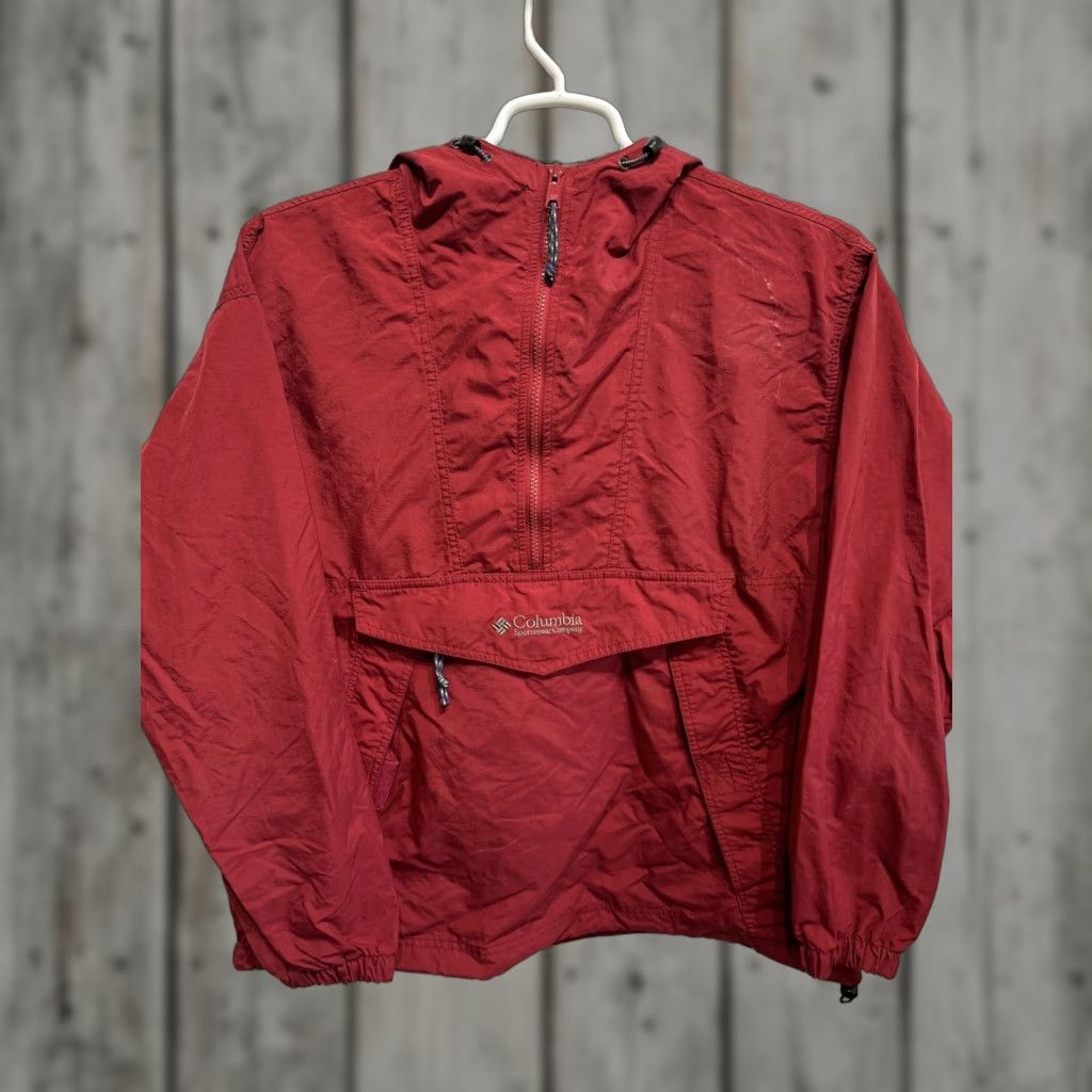 Vintage VINTAGE Columbia Windbreaker Jacket Mens Red 90s Medium M Zip Pullover Coat Jan 90s Mens Size US M / EU 48-50 / 2 - 1 Thumbnail