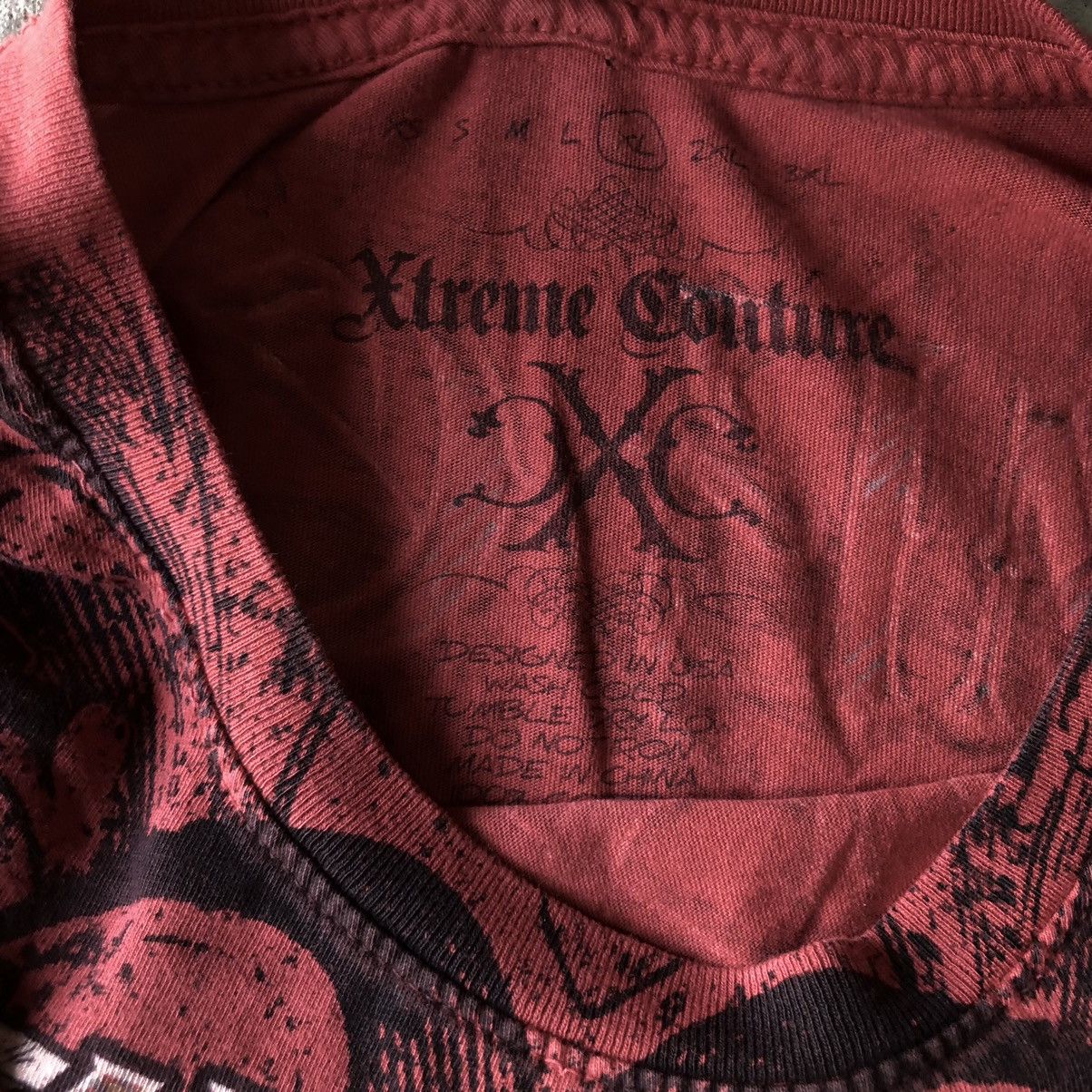 Affliction × Ed Hardy Xtreme Randy Couture MMA Elite Style Cyber Y2K T Shirt Size US XL / EU 56 / 4 - 4 Thumbnail