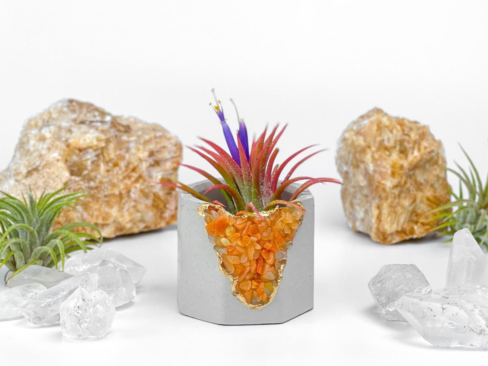 Other Red Aventurine Crystal Planter Reiki Crystal Candle Holder Size ONE SIZE - 9 Thumbnail