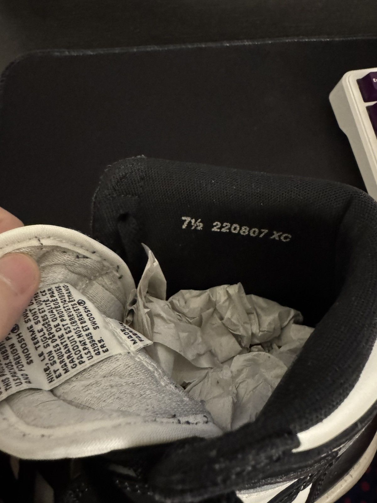 Jordan Brand Jordan 1 Retro 85 OG High Black White Size 7.5 Men’s Size US 7.5 / EU 40-41 - 6 Thumbnail