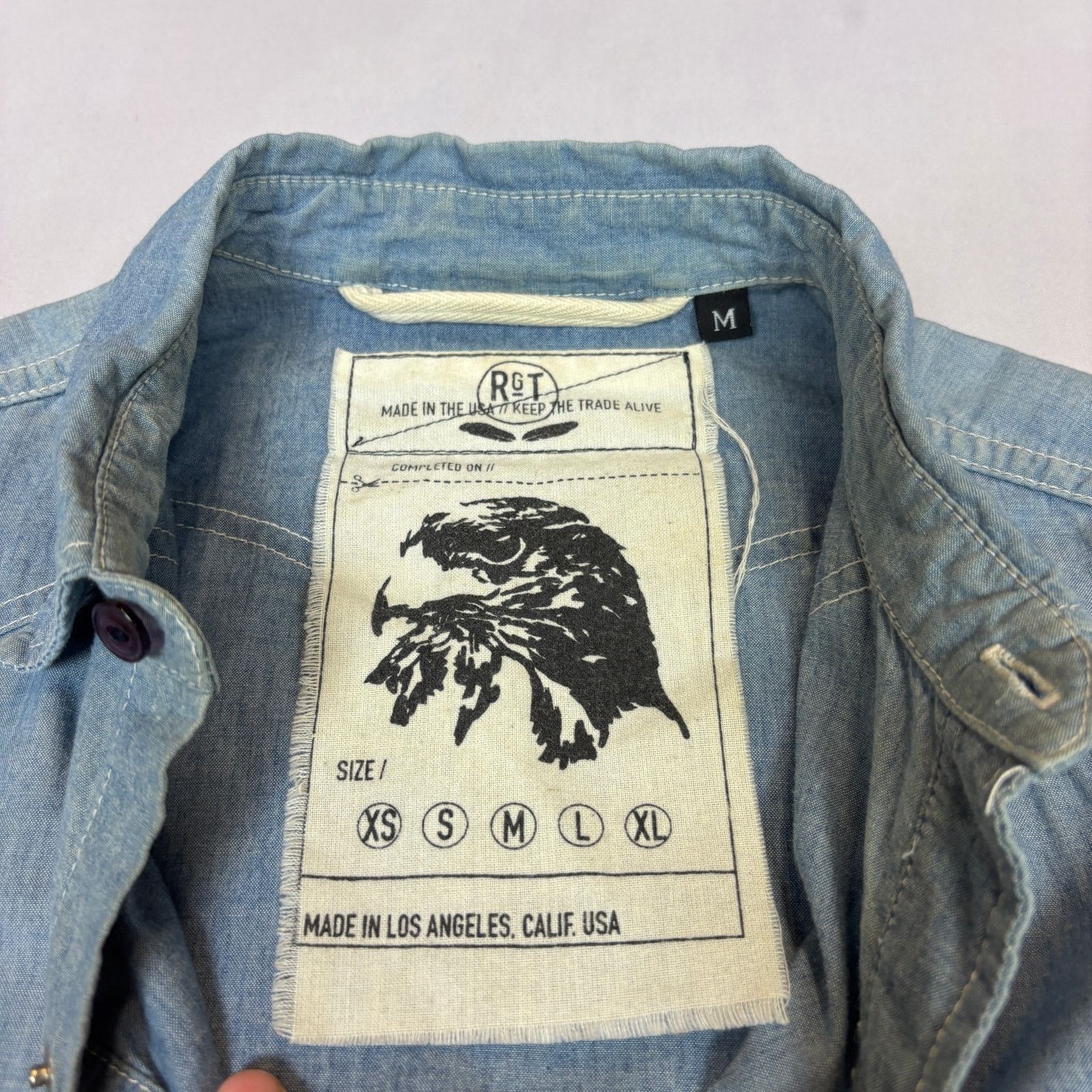 Rogue Territory Rogue Territory Pearl Snap Chambray Western Shirt Medium Size US M / EU 48-50 / 2 - 4 Thumbnail