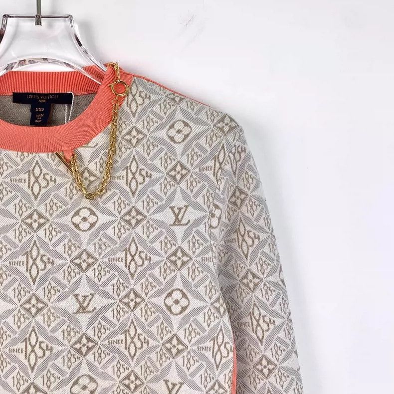 Louis Vuitton Louis Vuitton Colorblock Logo Long Sleeve Sweatshirt -2505 Size XXS / US 00 / IT 34 - 3 Thumbnail
