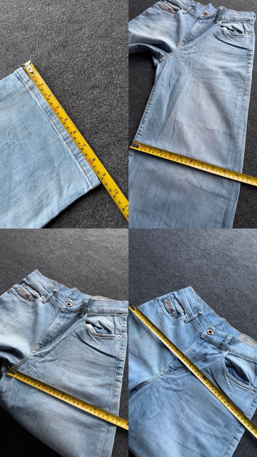 Diesel Luxury 00s Diesel Industry Widee Light Wash Y2K Denim Jeans Size 26" / US 2 / IT 38 - 20 Thumbnail