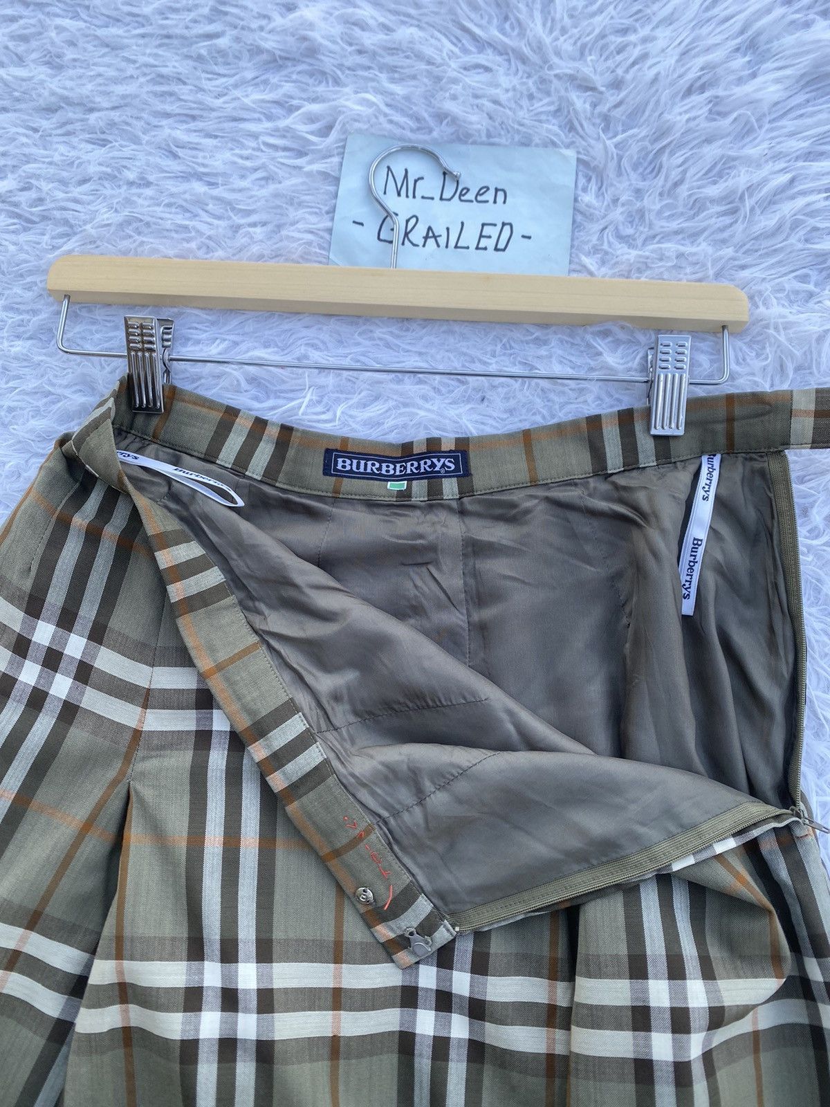 Burberry Rare Vintage 90s Burberry Checkered Midi Skirt Size 26" / US 2 / IT 38 - 8 Thumbnail
