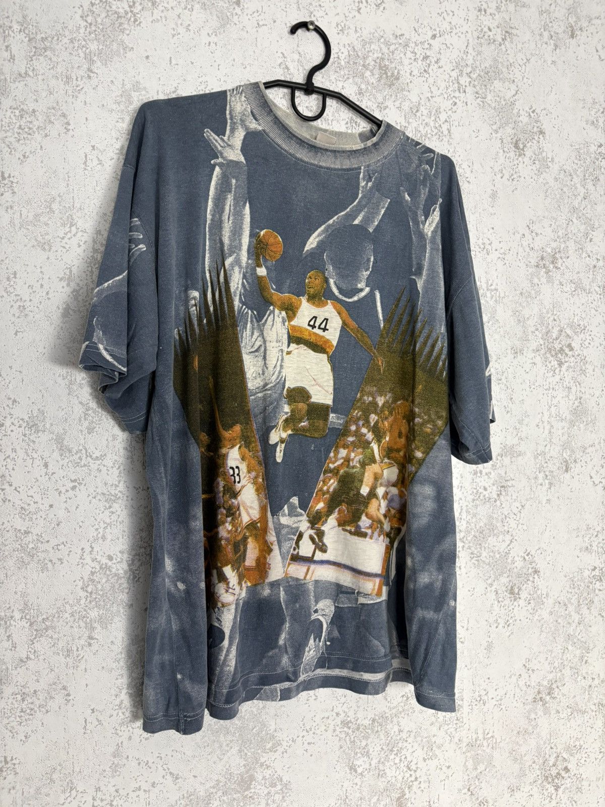 Vintage Vintage 90s All Over Print Basketball Rap T Shirt AOP Y2K XL Size US XL / EU 56 / 4 - 3 Thumbnail
